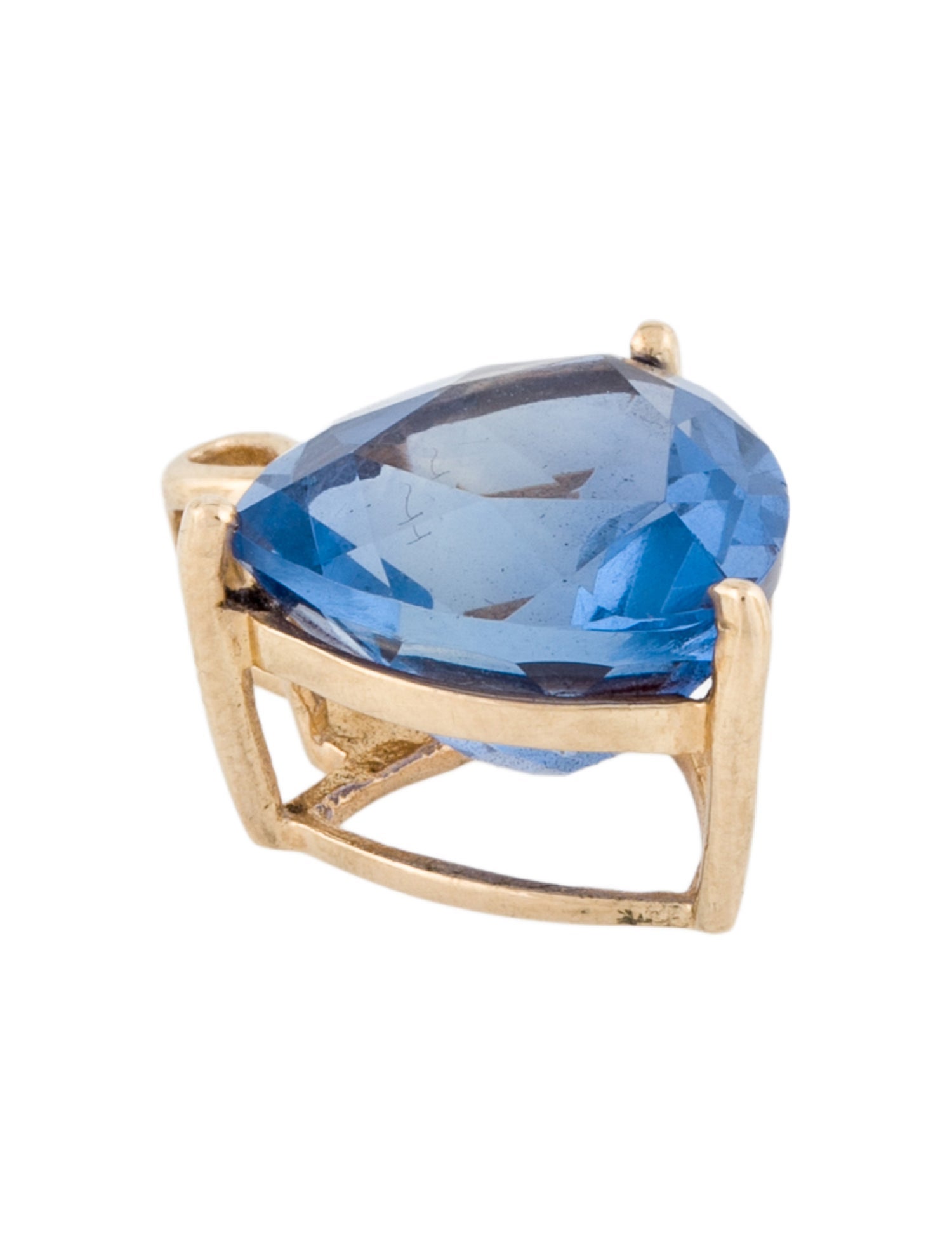 Pendant 10K Fluorite & Diamond