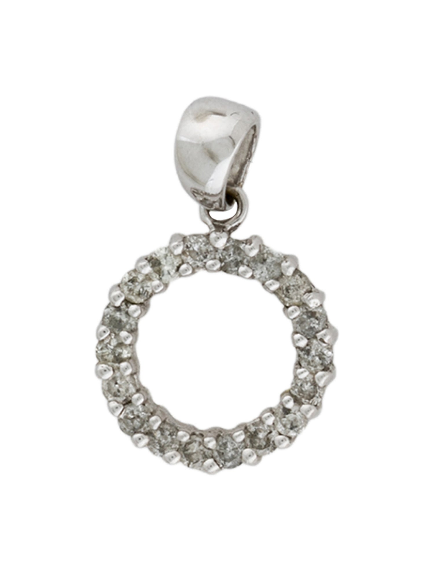 Pendant 18K Diamond Open Circle