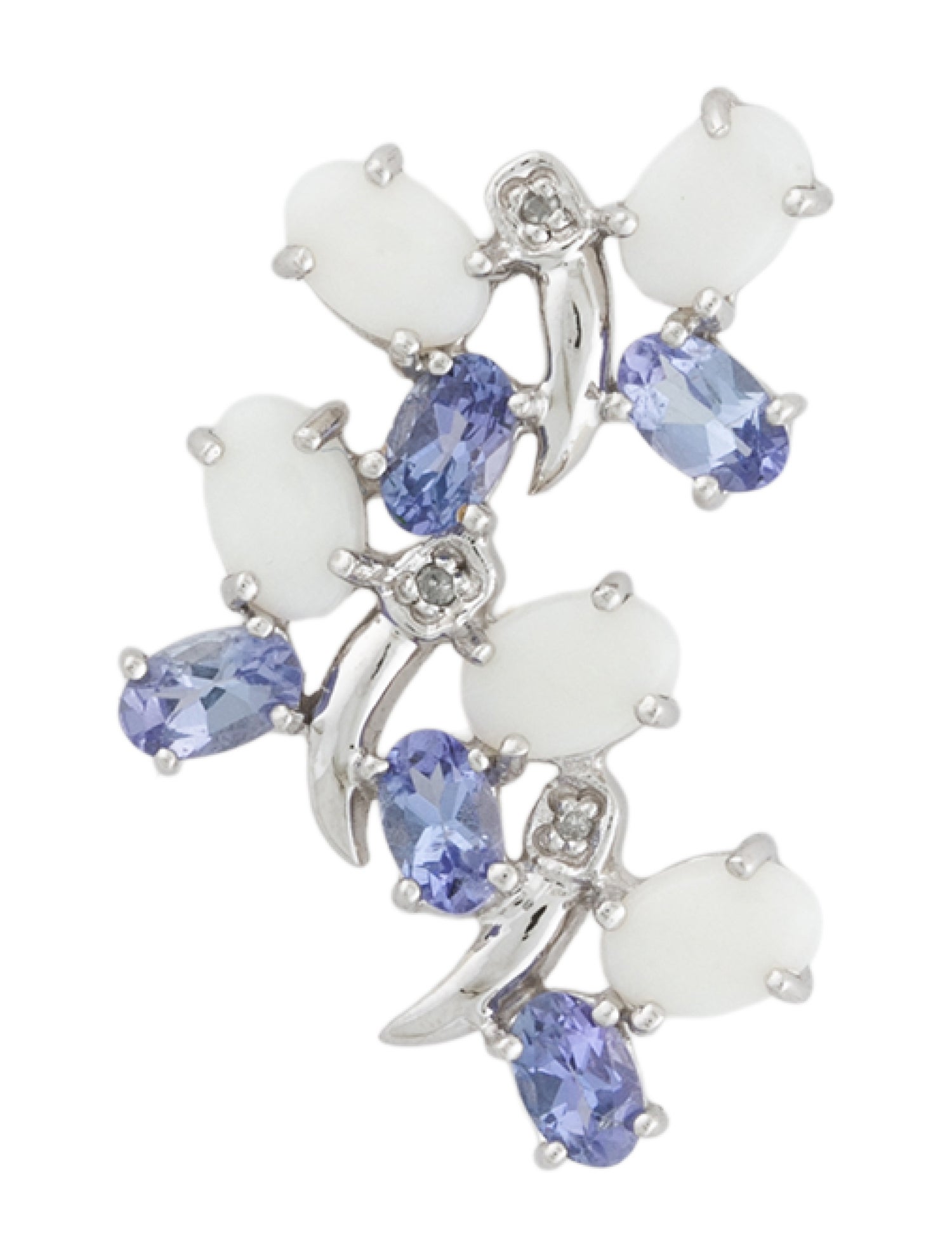 Pendant 10K 1.39ctw Tanzanite, Opal & Diamond