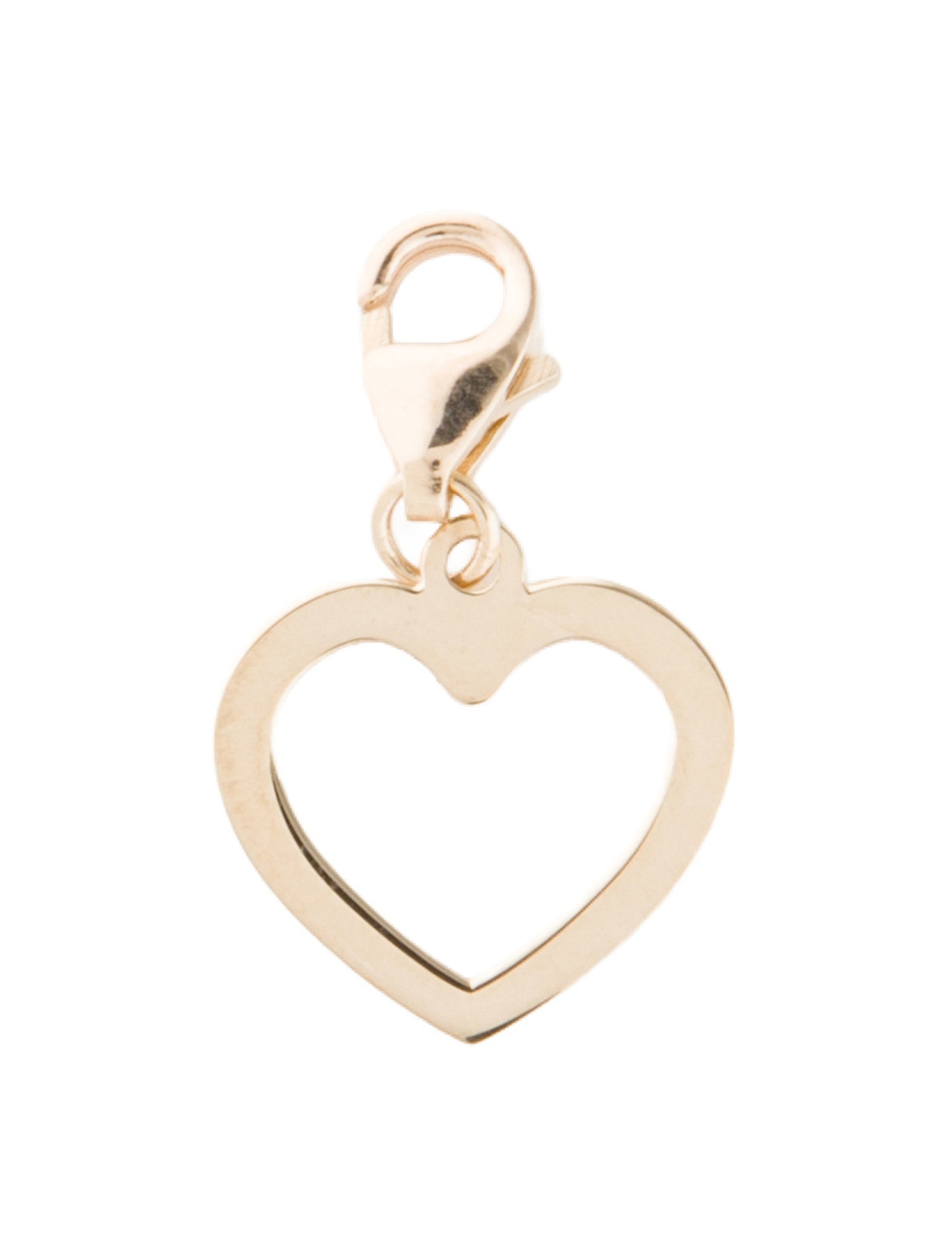 Pendant 14K Open Heart Charm Pendant
