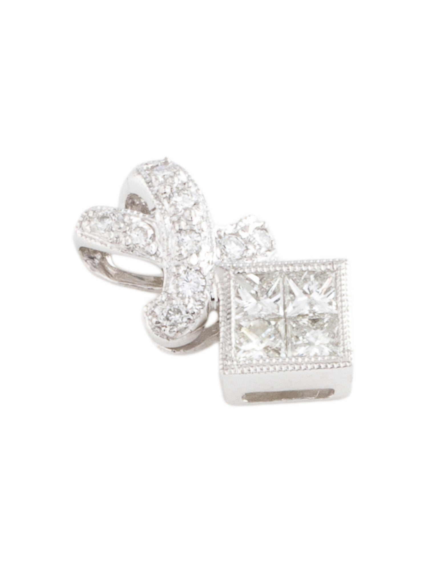 Pendant 14K Diamond Bow Pendant