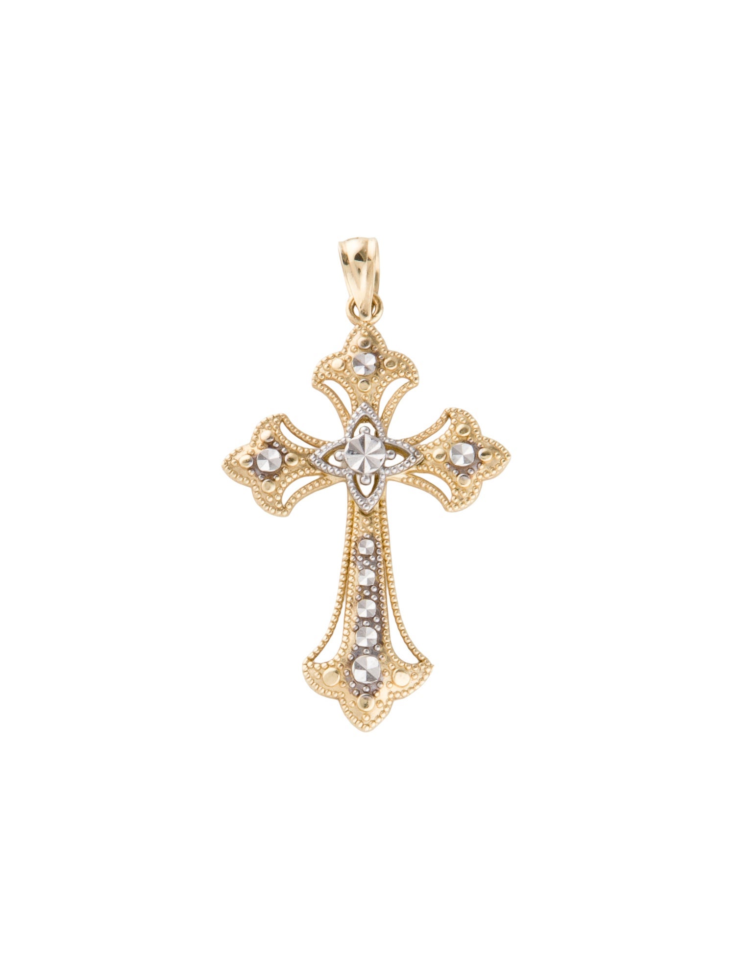 Pendant 14K Two-Tone Cross