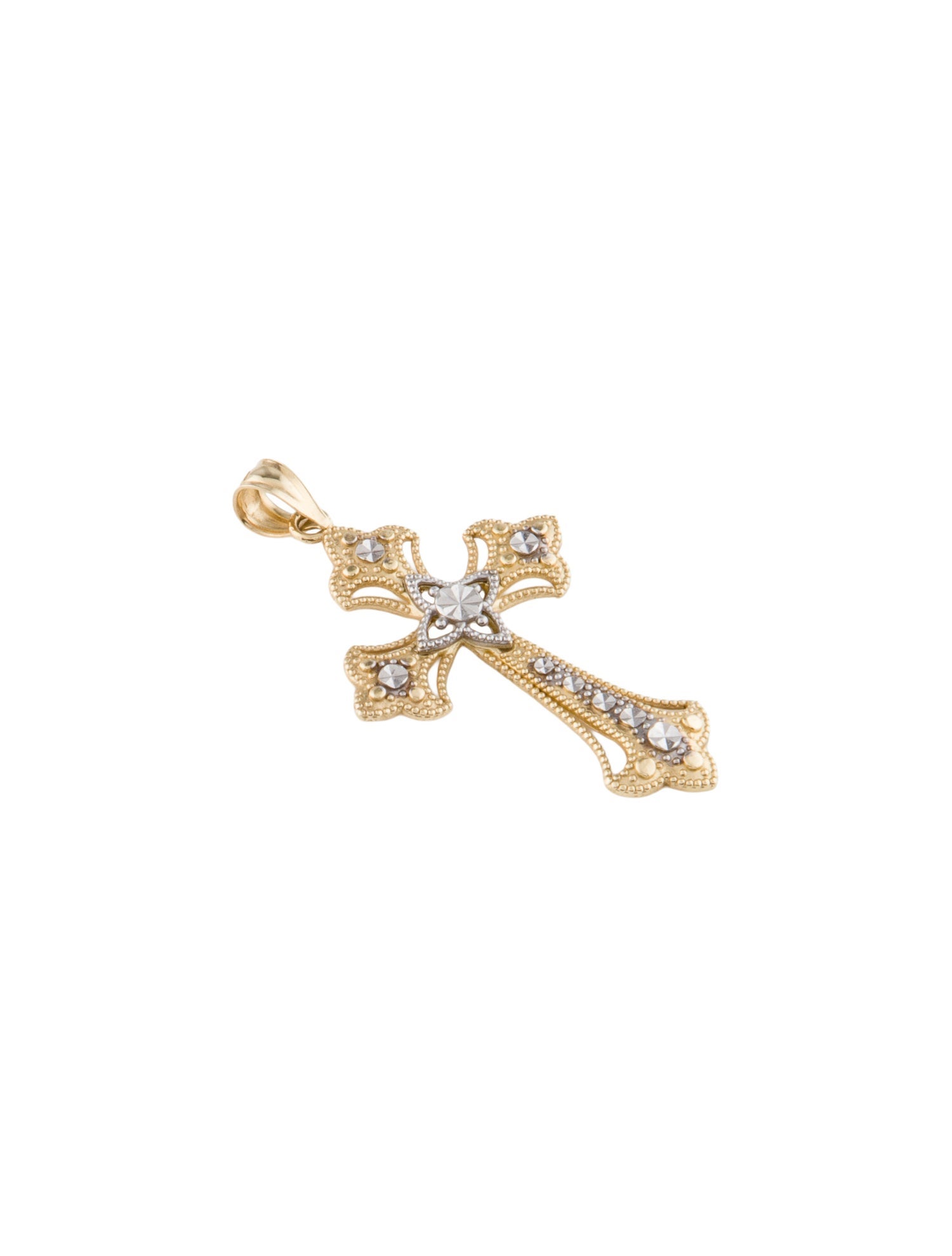 Pendant 14K Two-Tone Cross