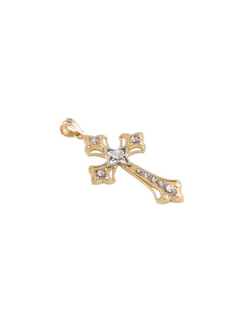 Pendant 14K Two-Tone Cross Pendant