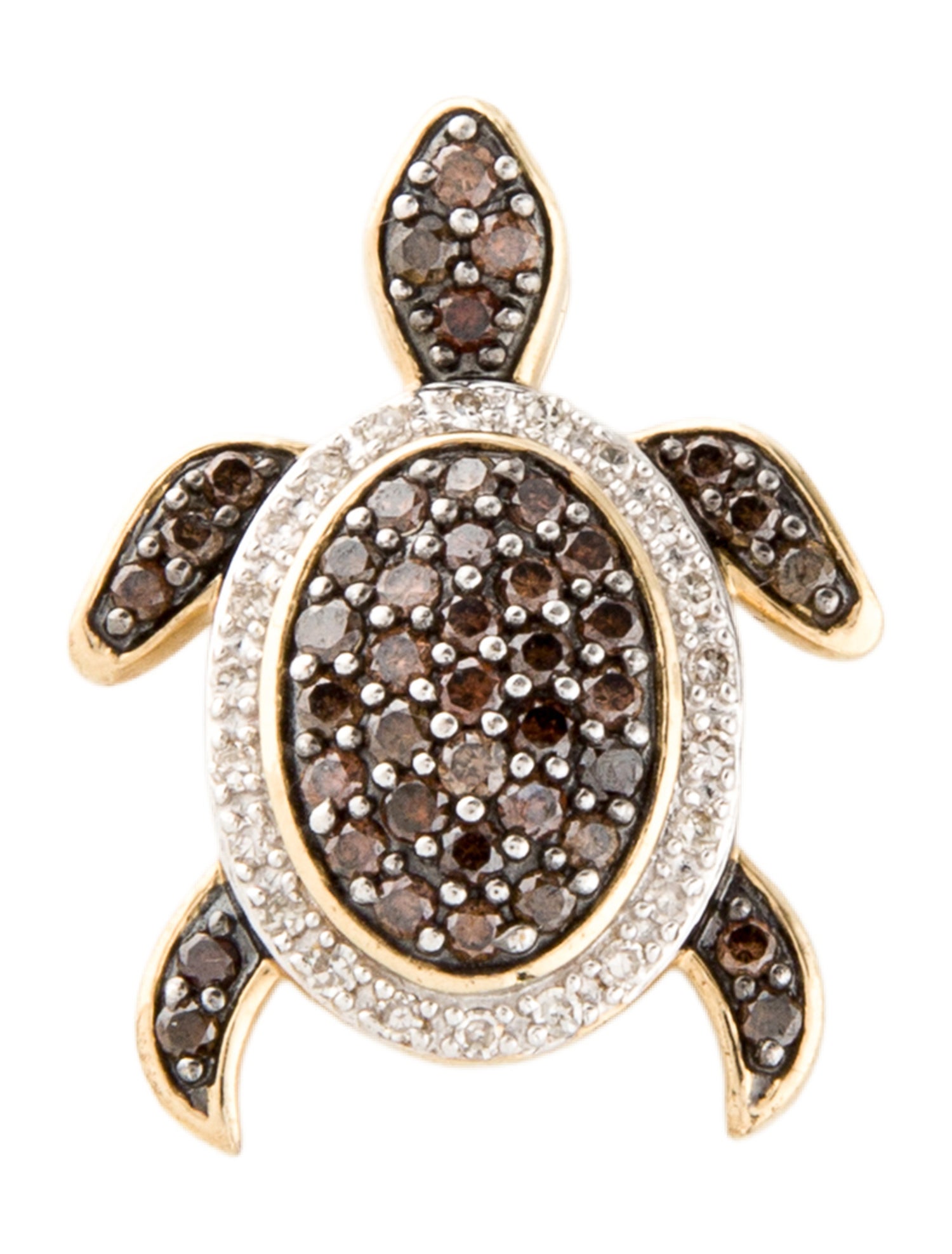 Pendant 10K Diamond Sea Turtle