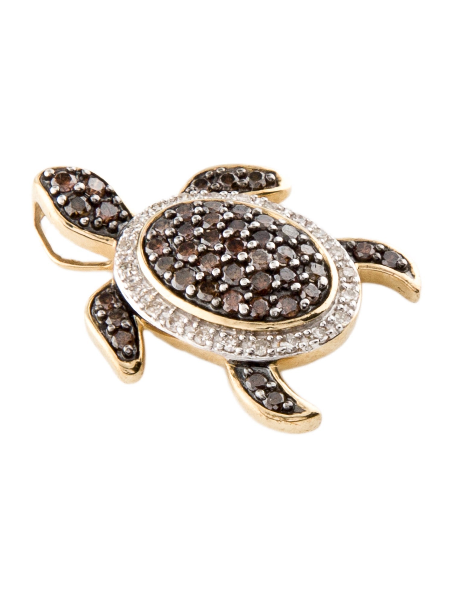 Pendant 10K Diamond Sea Turtle
