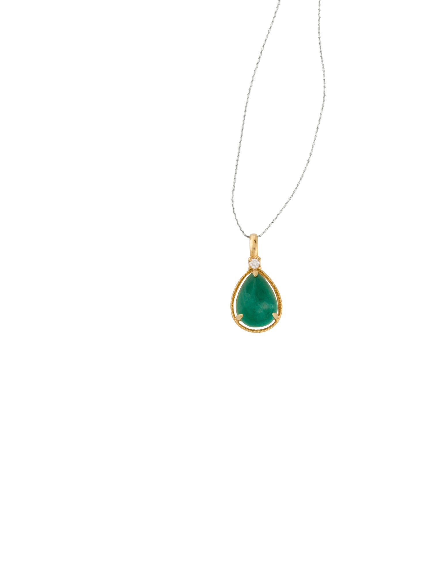 Pendant 18K Emerald & Diamond
