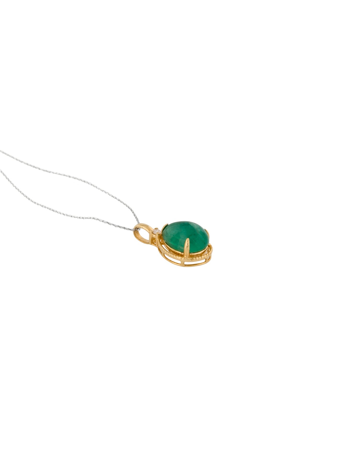 Pendant 18K Emerald & Diamond