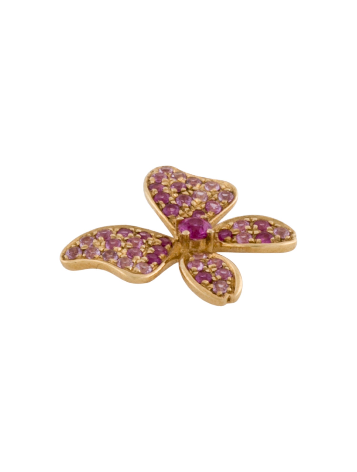 Pendant 18K Pink Sapphire Butterfly