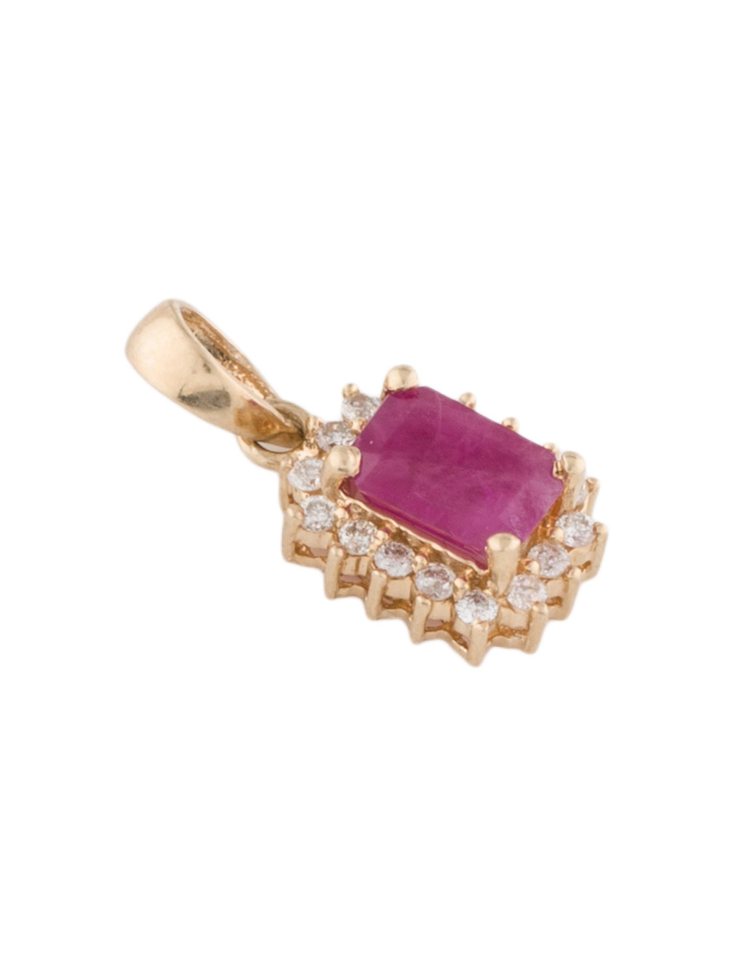 Pendant 14K Ruby & Diamond Pendant