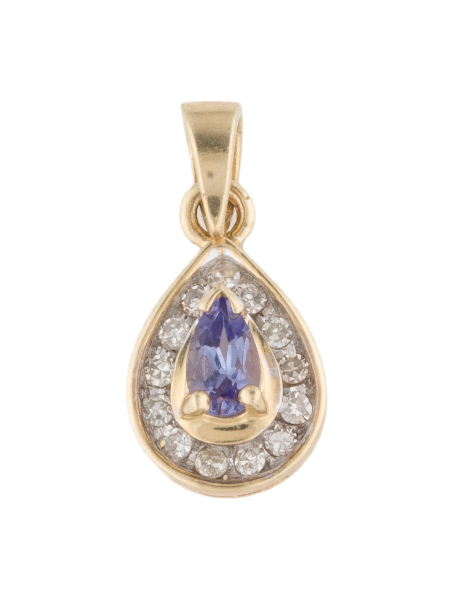Pendant 14K Tanzanite & Diamond Pendant