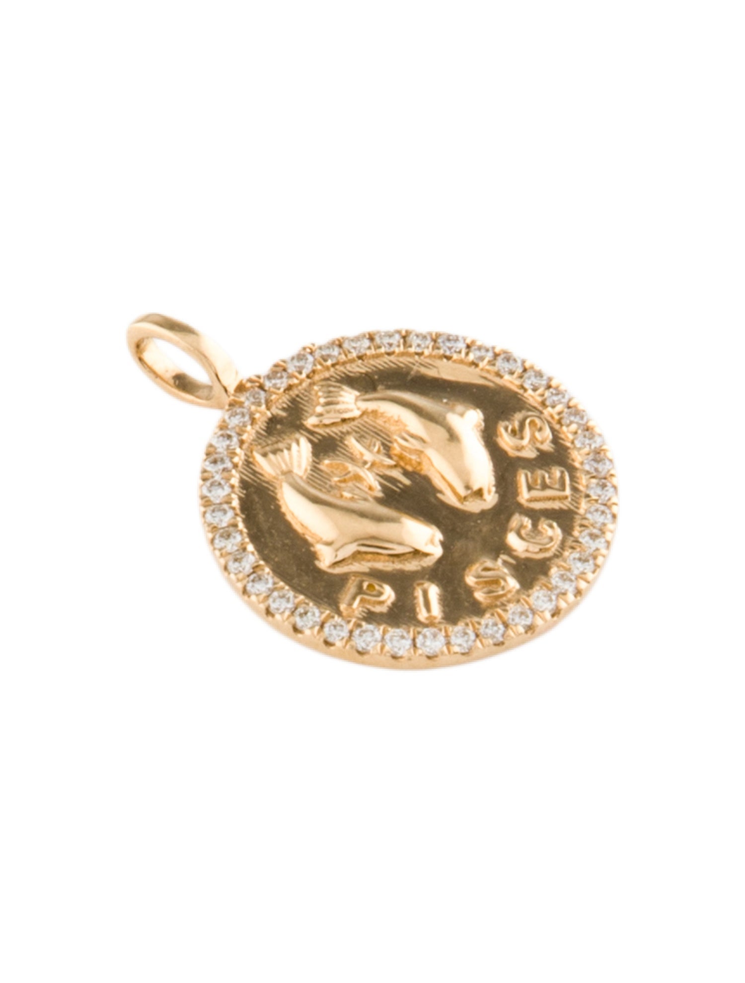 Pendant 18K Diamond Pisces Zodiac