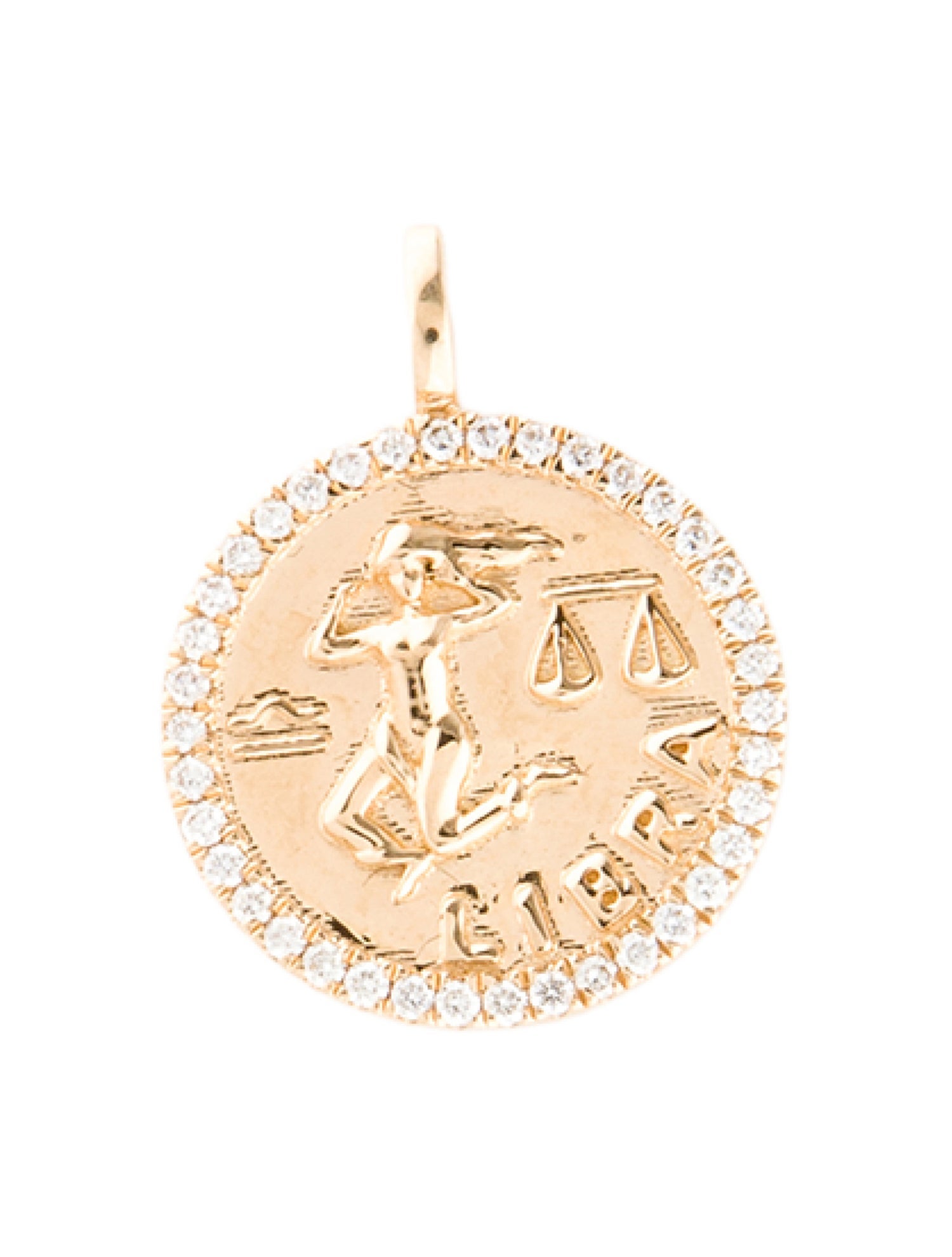 Pendant 18K Diamond Libra Zodiac