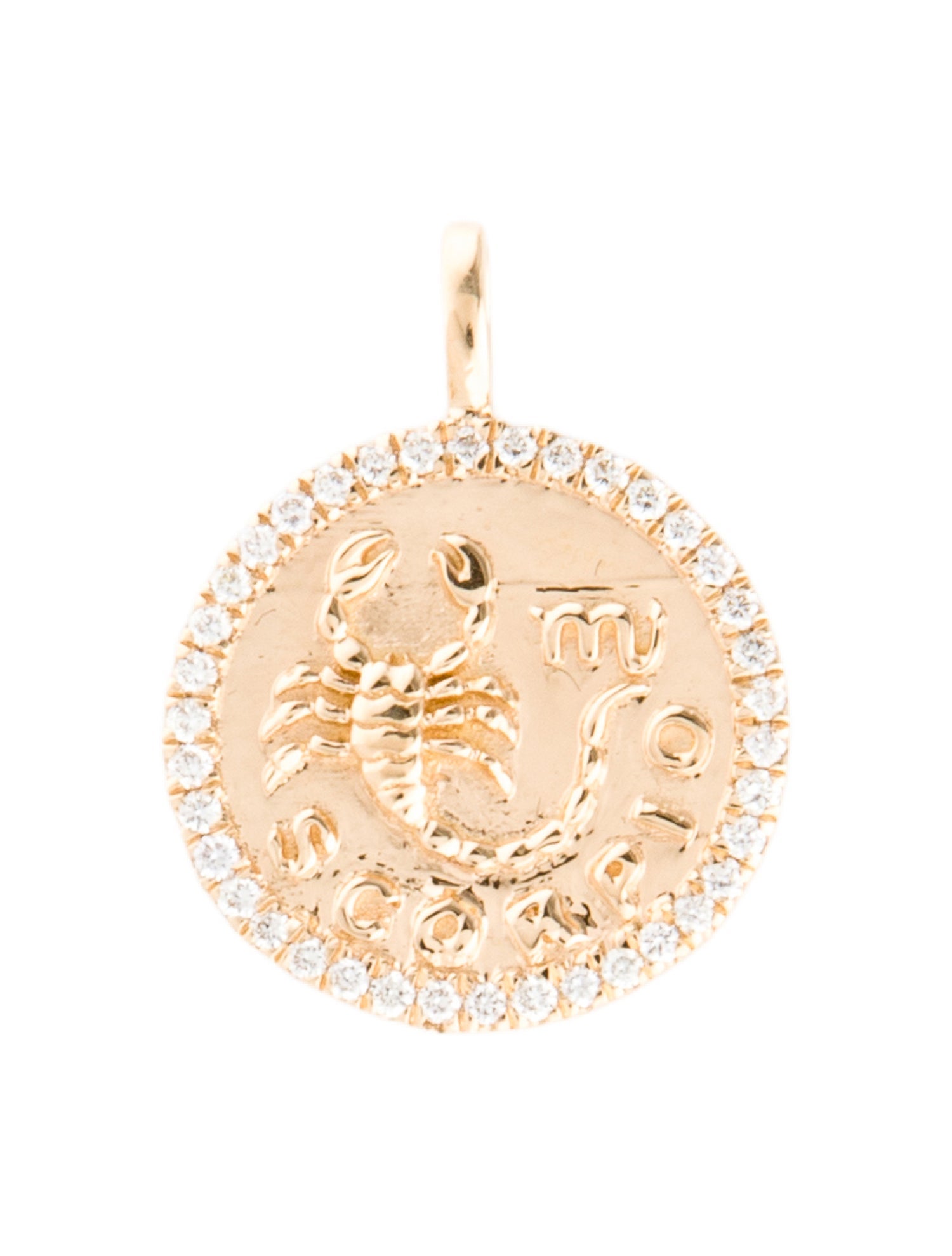 Pendant 18K Diamond Scorpio Zodiac