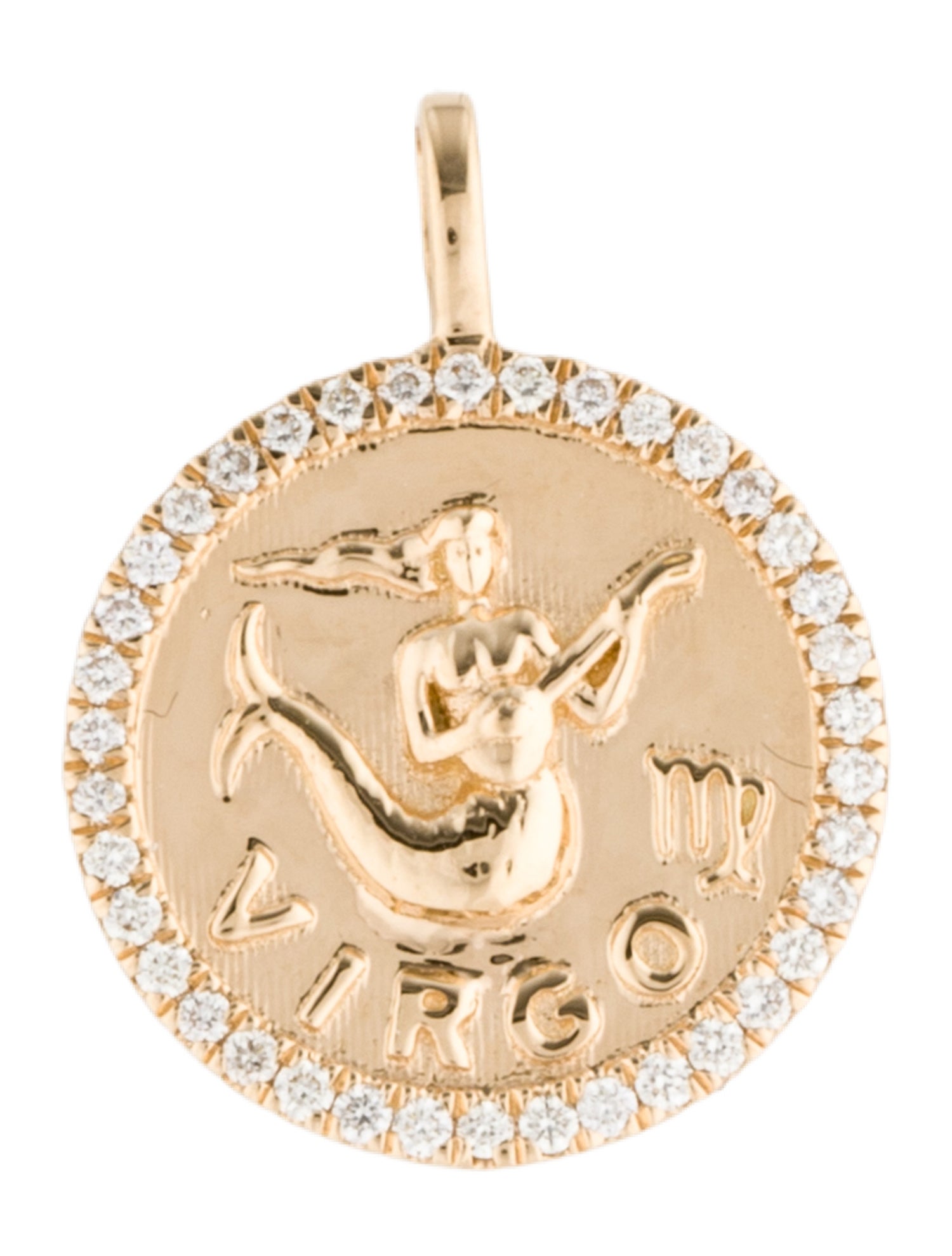 Pendant 18K Diamond Virgo Zodiac Pendant