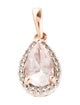Pendant 10K Morganite & Diamond Pendant