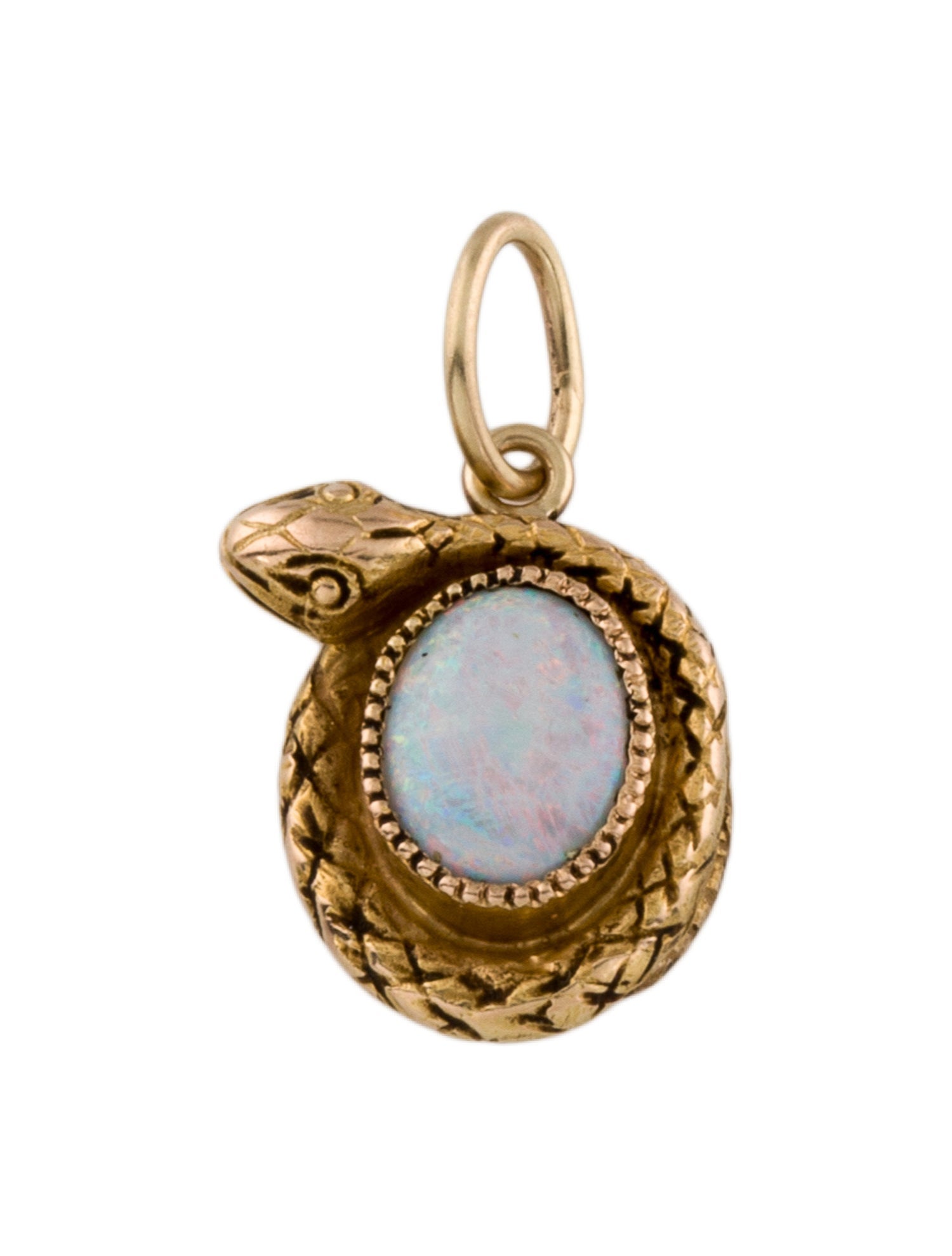 Pendant 14K Opal Snake