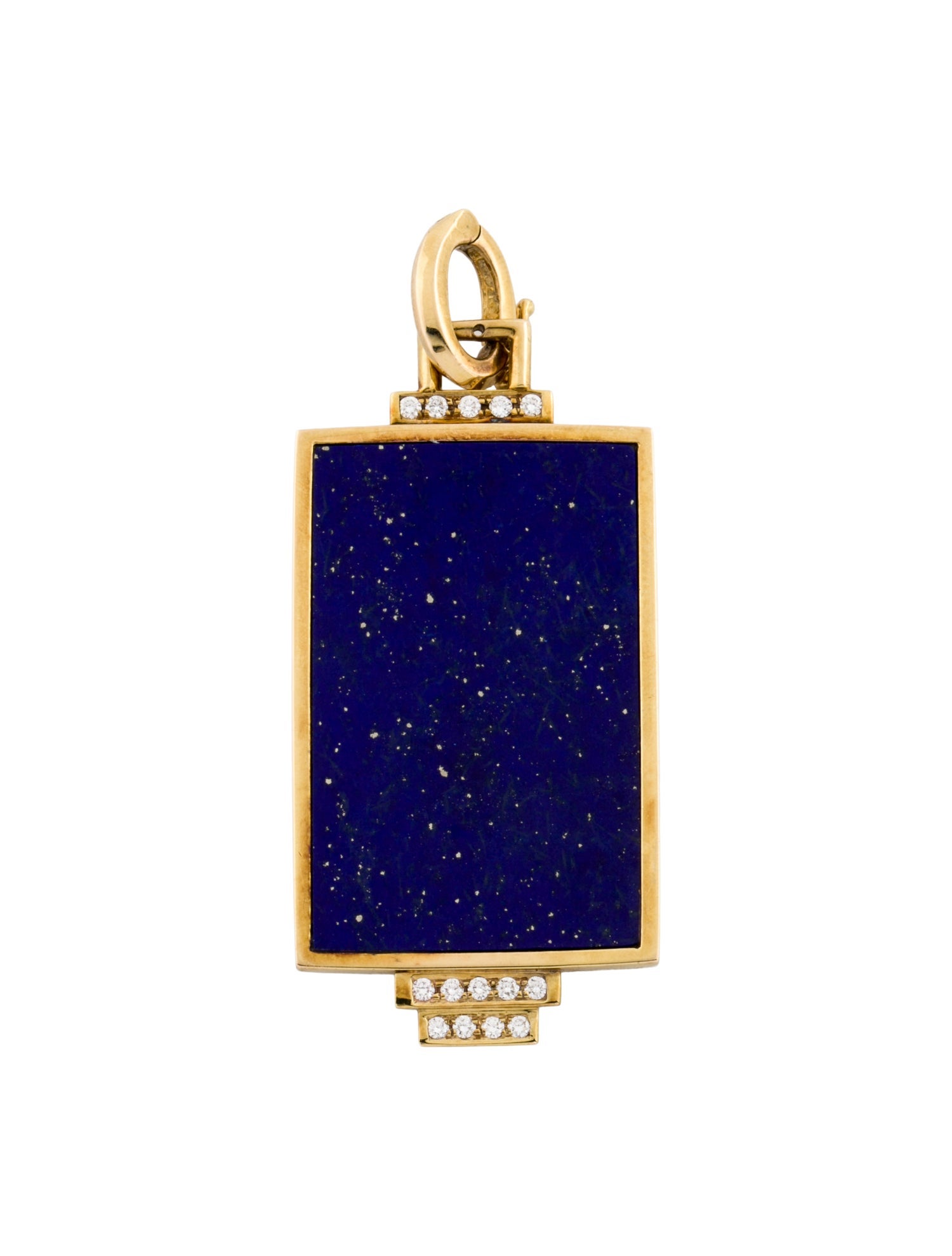 Pendant 14K Lapis Lazuli & Diamond