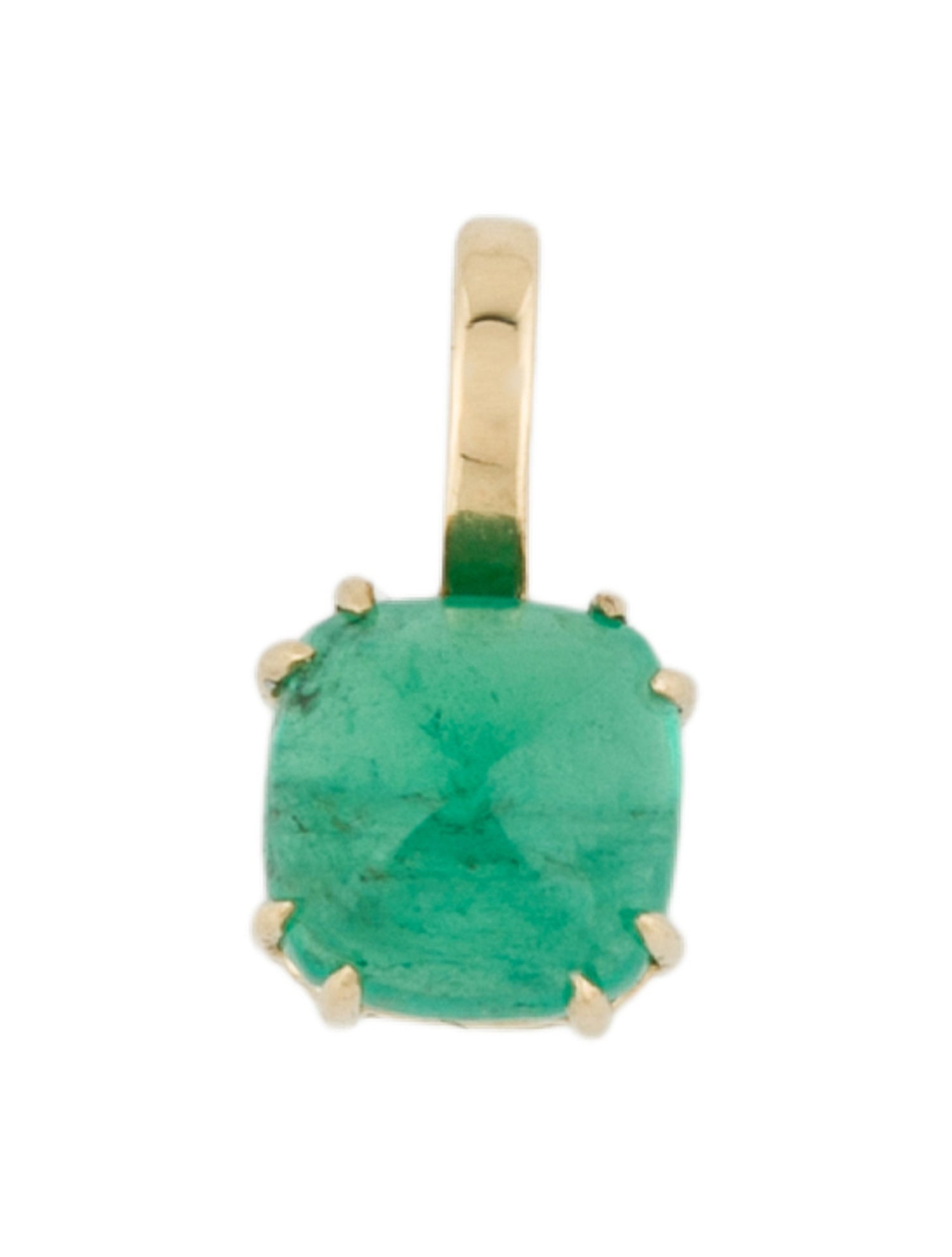 Pendant 18K 1.10ct Emerald Sugarloaf