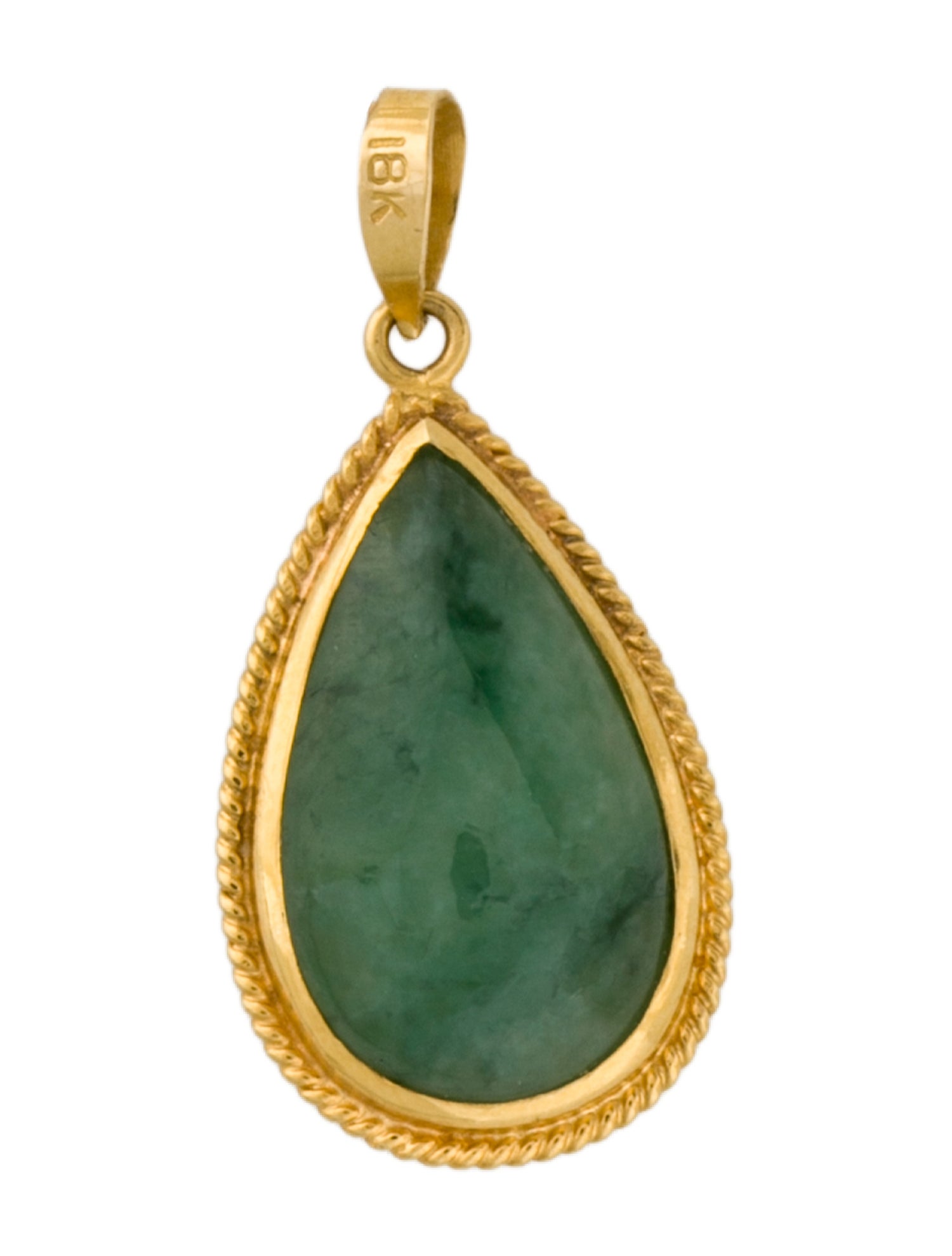 Pendant 18K 7.26ct Dyed Jadeite
