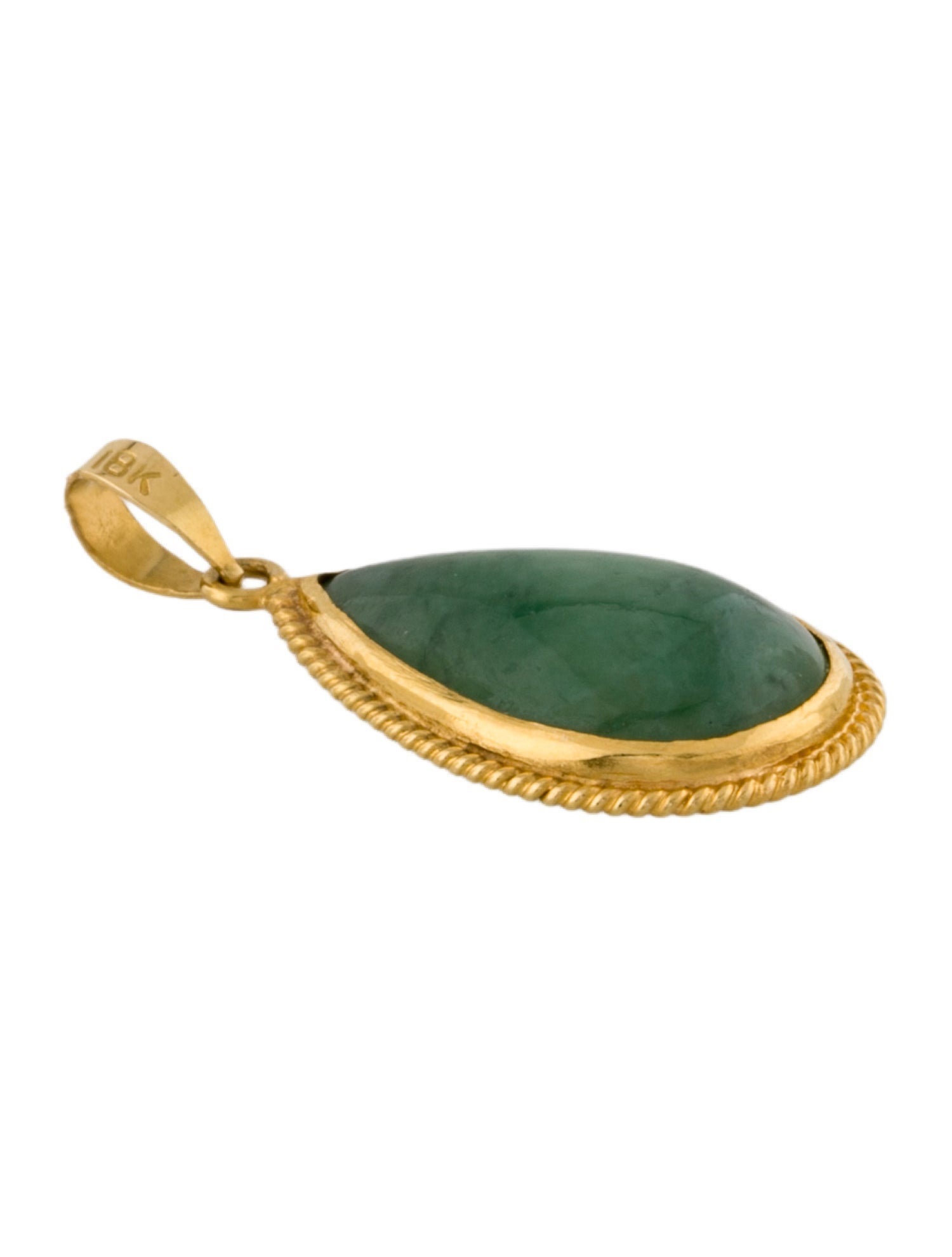 Pendant 18K 7.26ct Dyed Jadeite