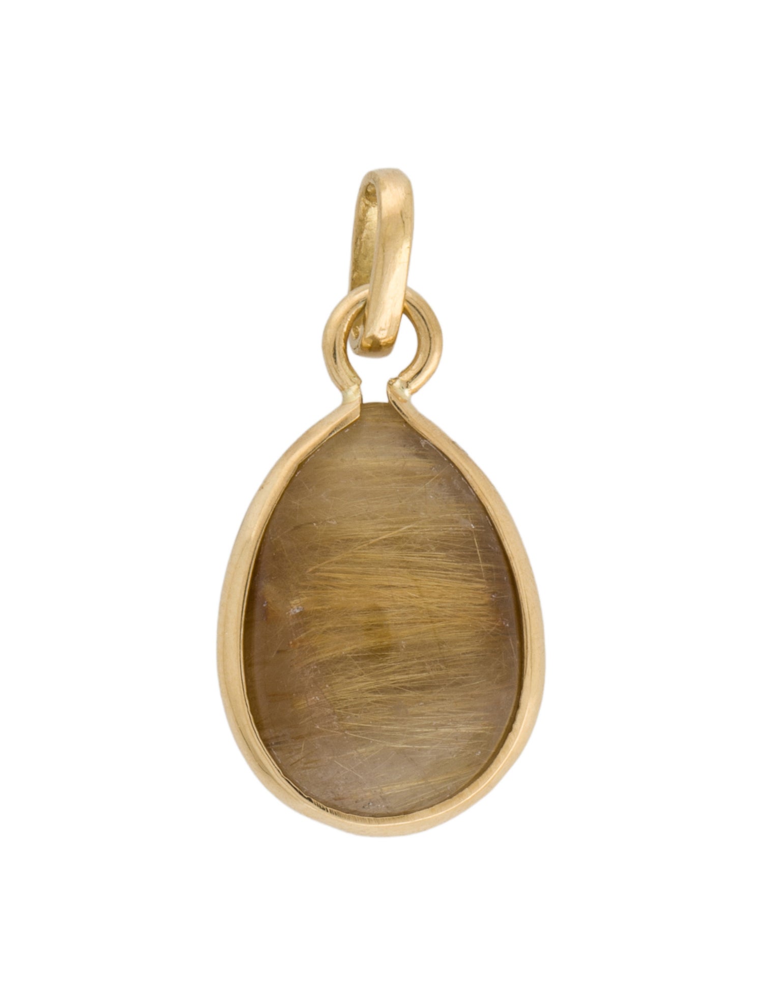 Pendant 18K Rutilated Quartz