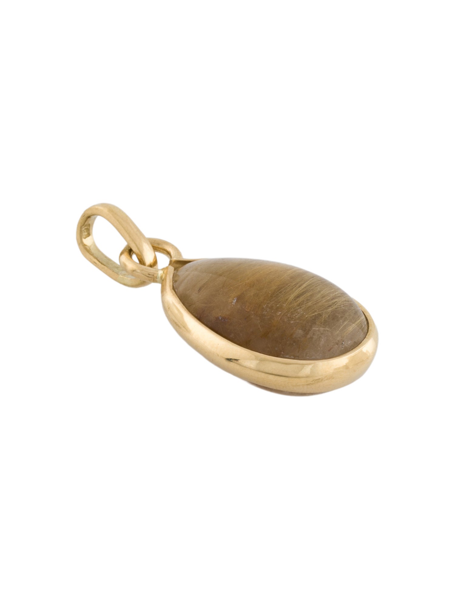 Pendant 18K Rutilated Quartz