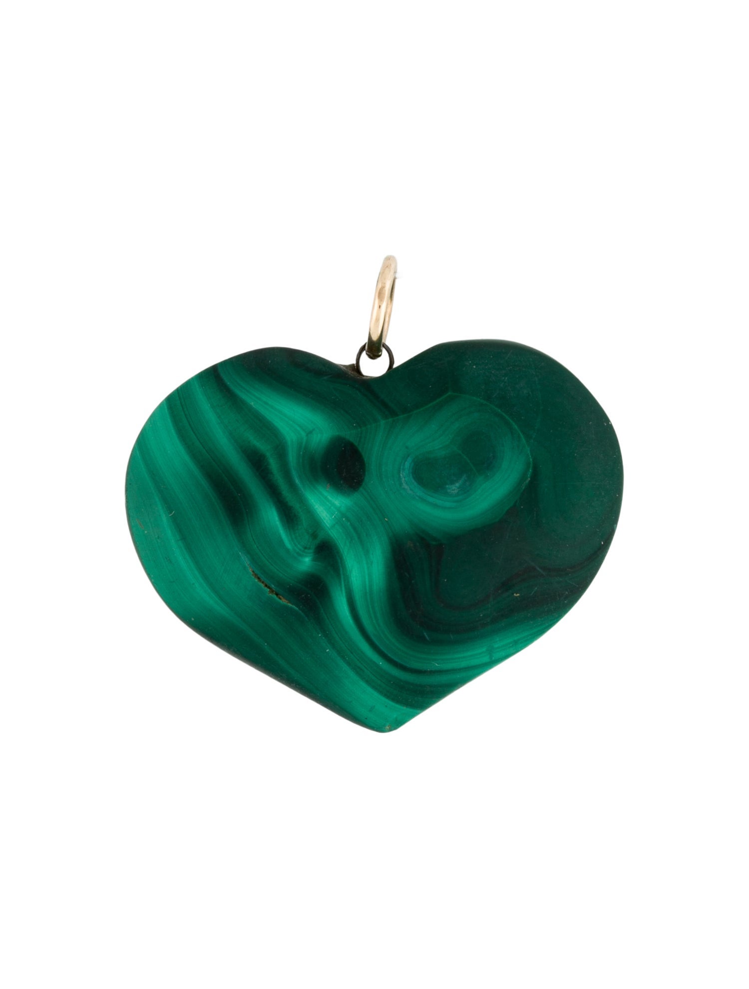 Pendant 18K Malachite Heart