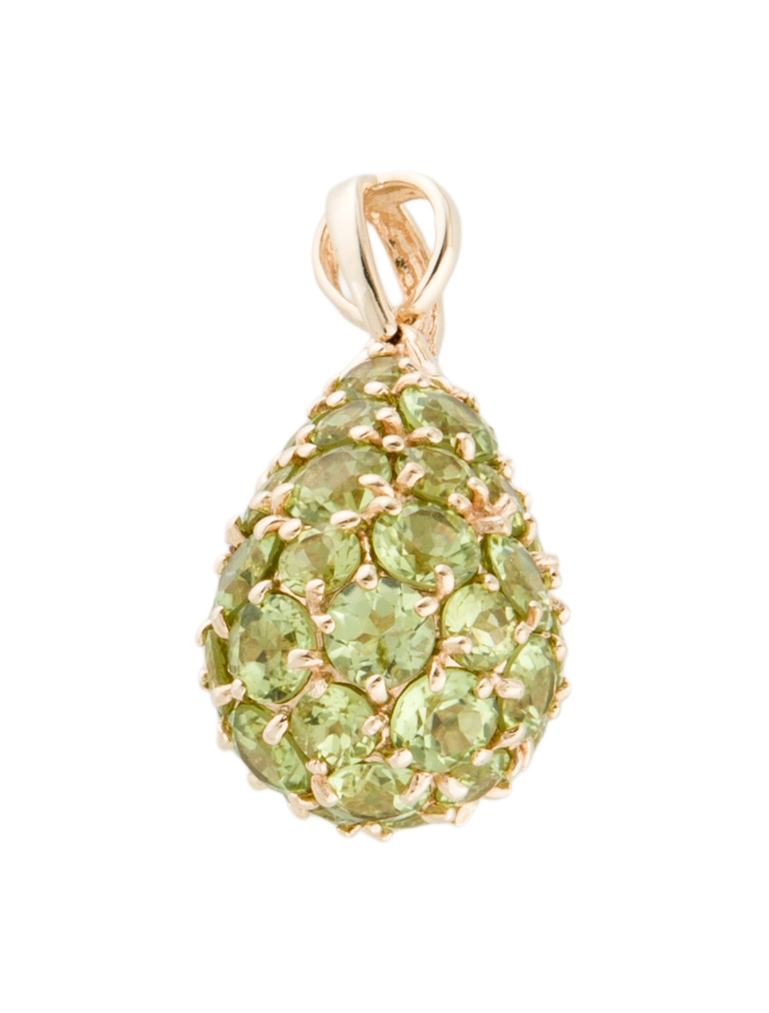 Pendant 14K Peridot Teardrop