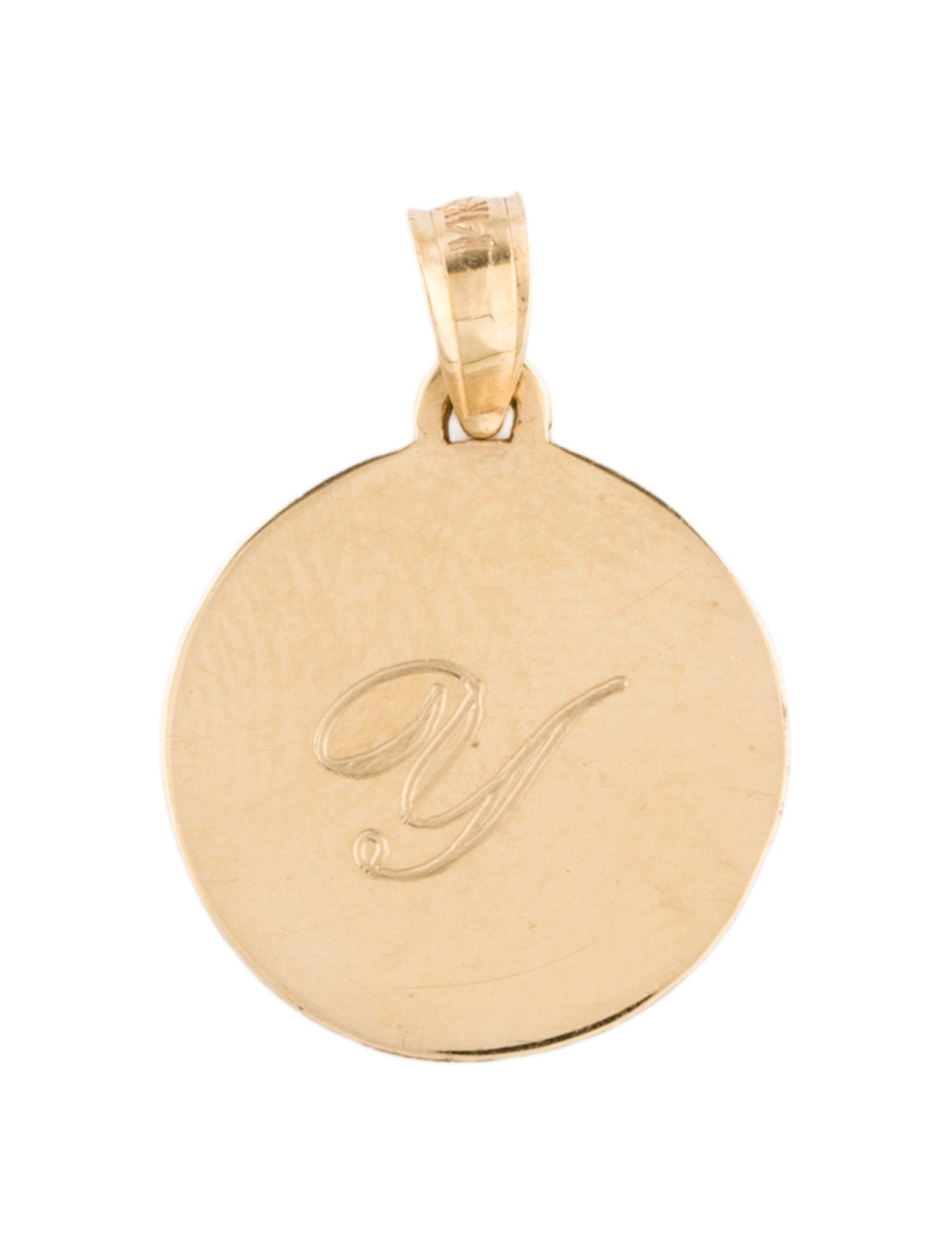 Pendant 14K Round 'Y'