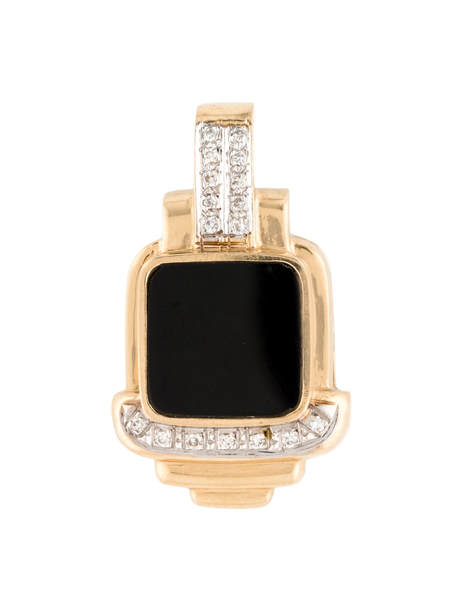 Pendant 14K Onyx & Diamond