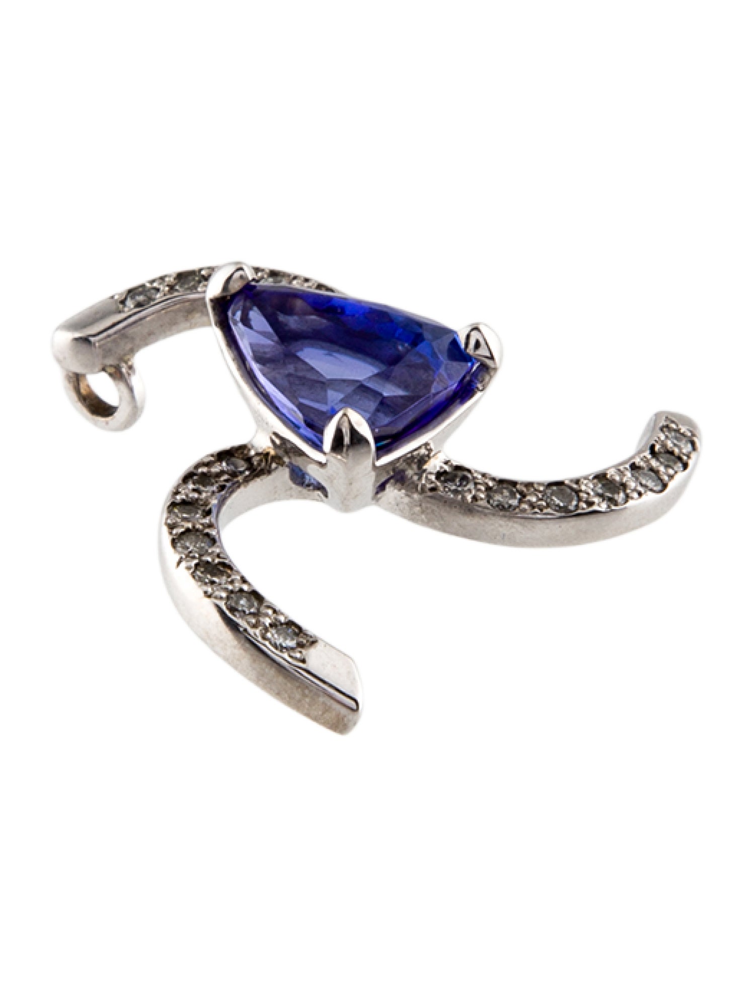 Pendant 14K 3.10ct Tanzanite & Diamond