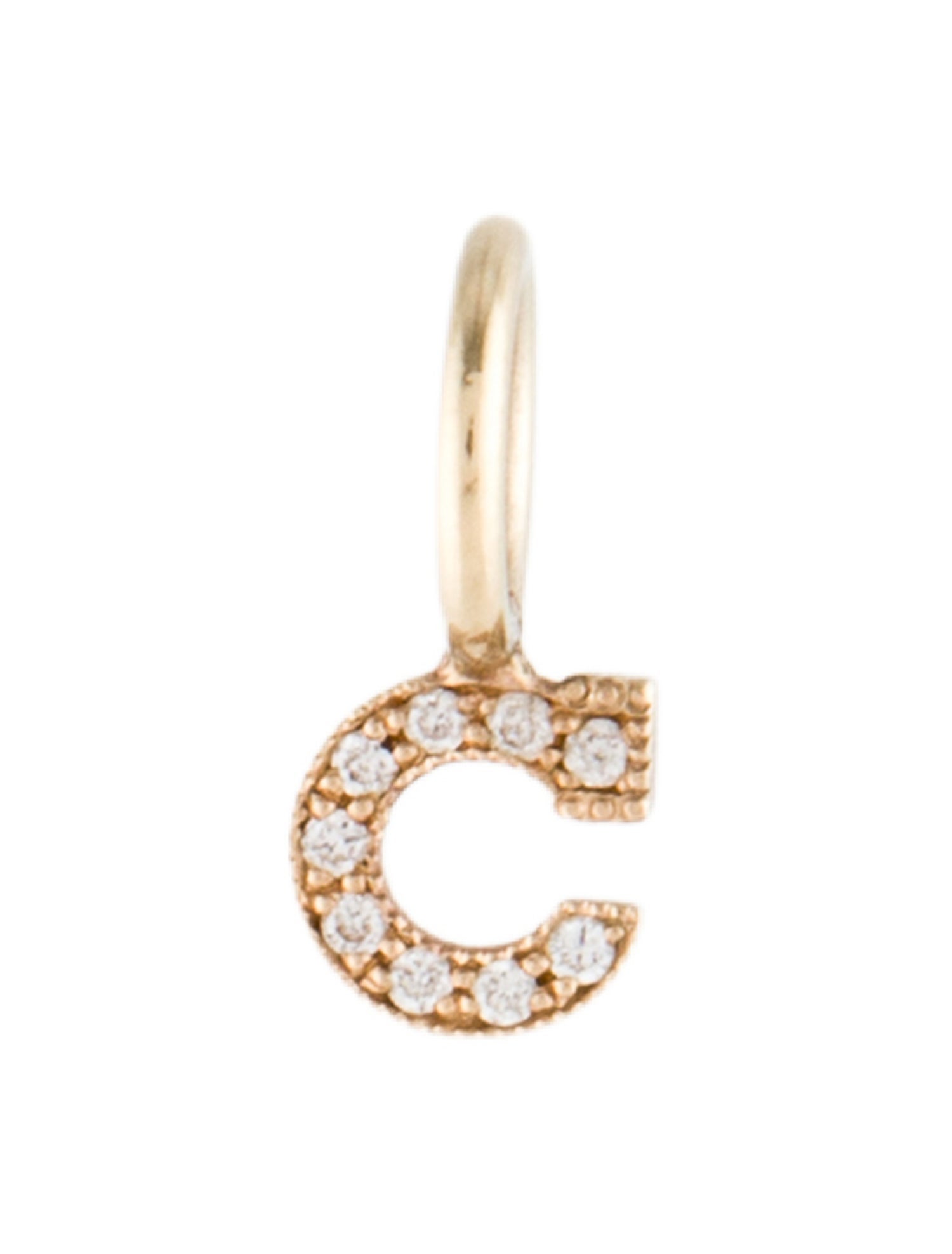 Pendant 14K Diamond 'C'