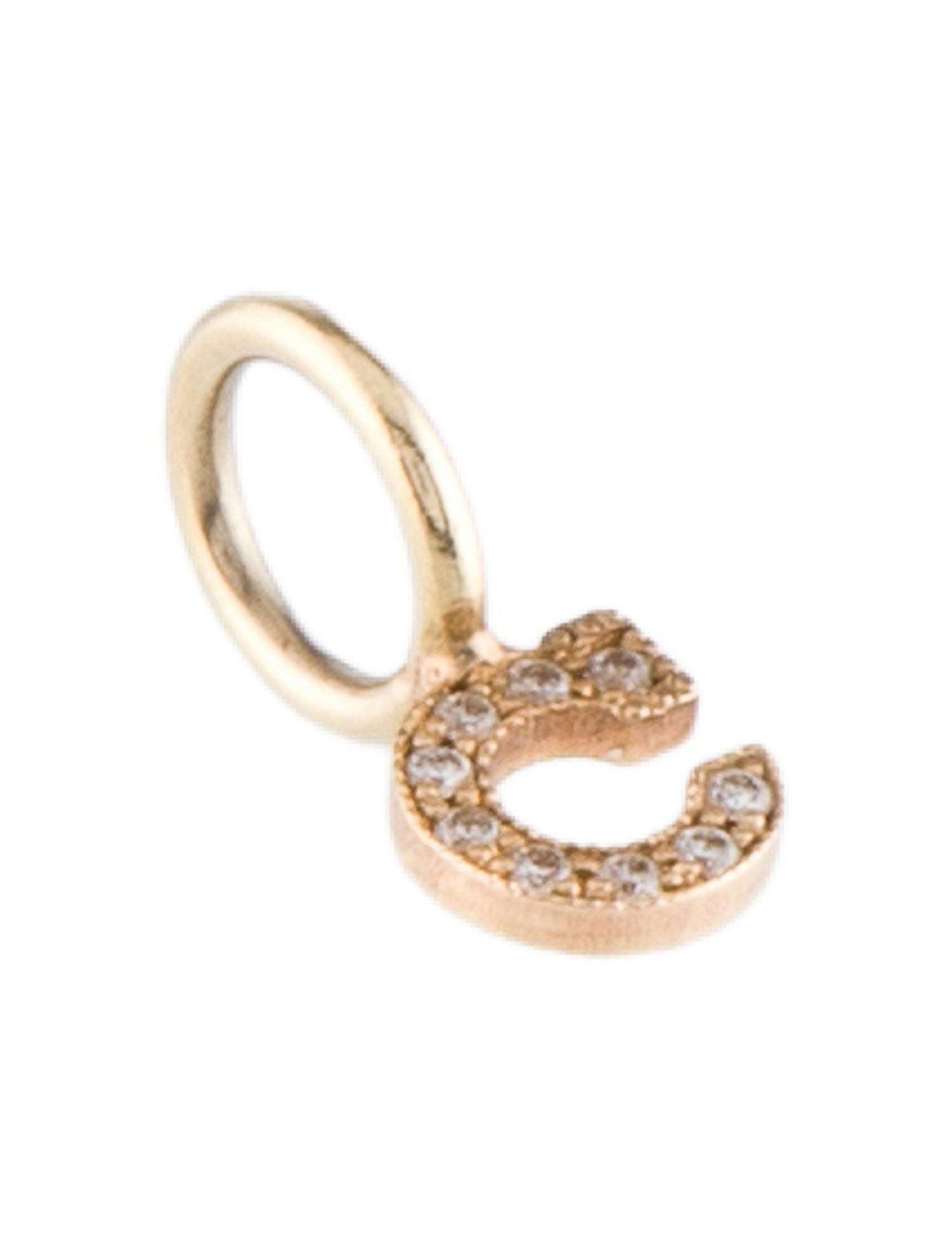 Pendant 14K Diamond 'C'