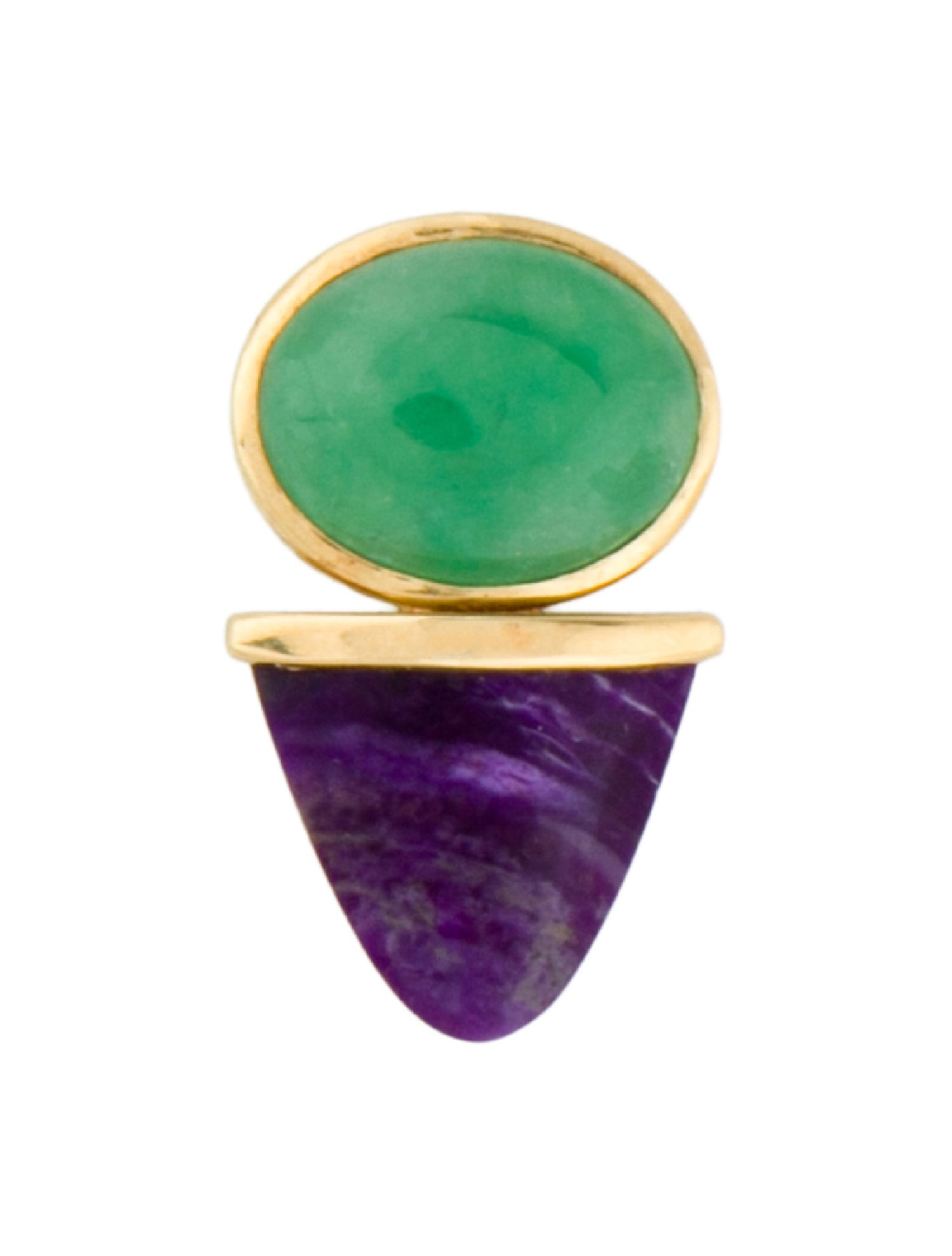 Pendant 18K Dyed Jadeite & Sugilite
