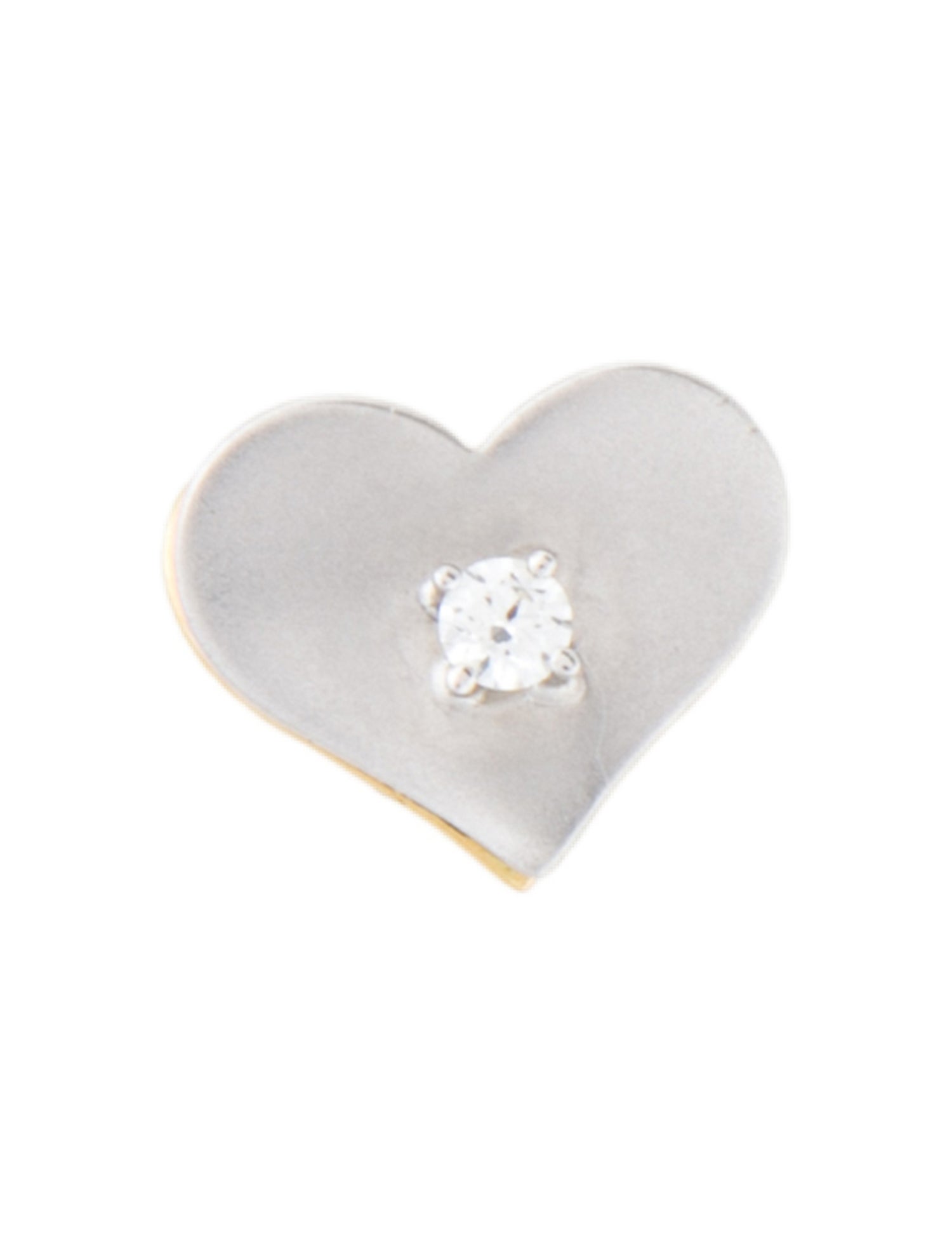 Pendant 20K Diamond Two-Tone Reversible Heart