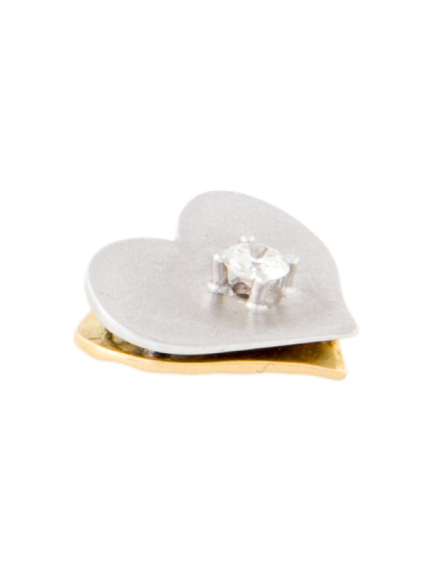 Pendant 20K Diamond Two-Tone Reversible Heart