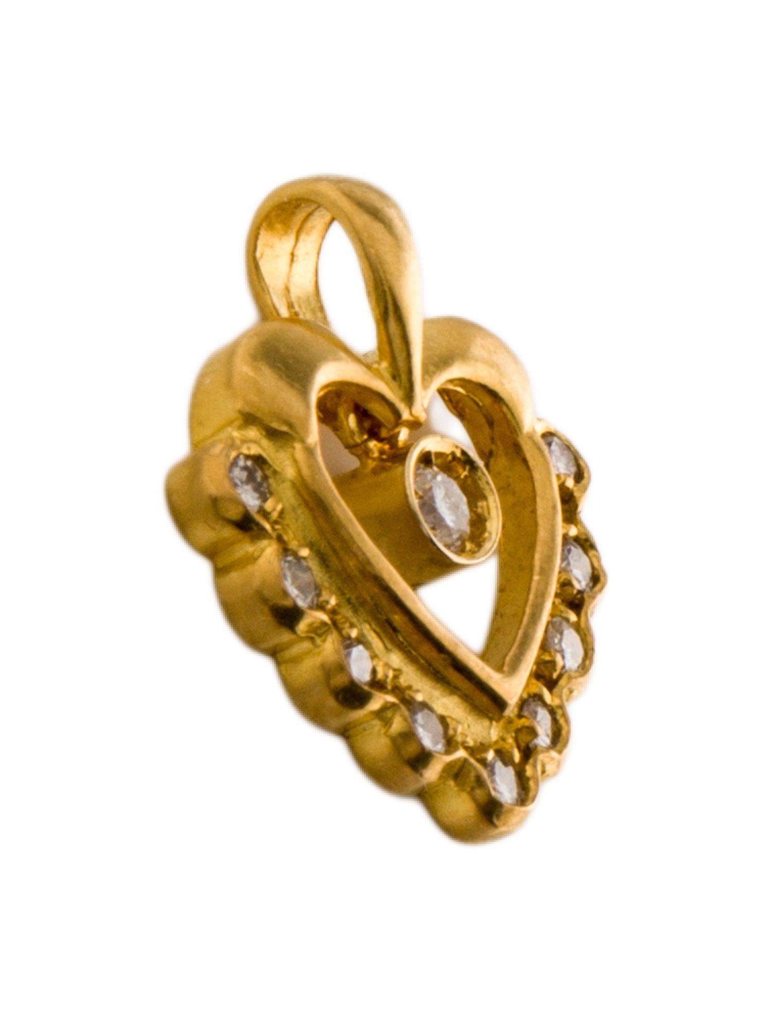 Pendant 24K Diamond Heart