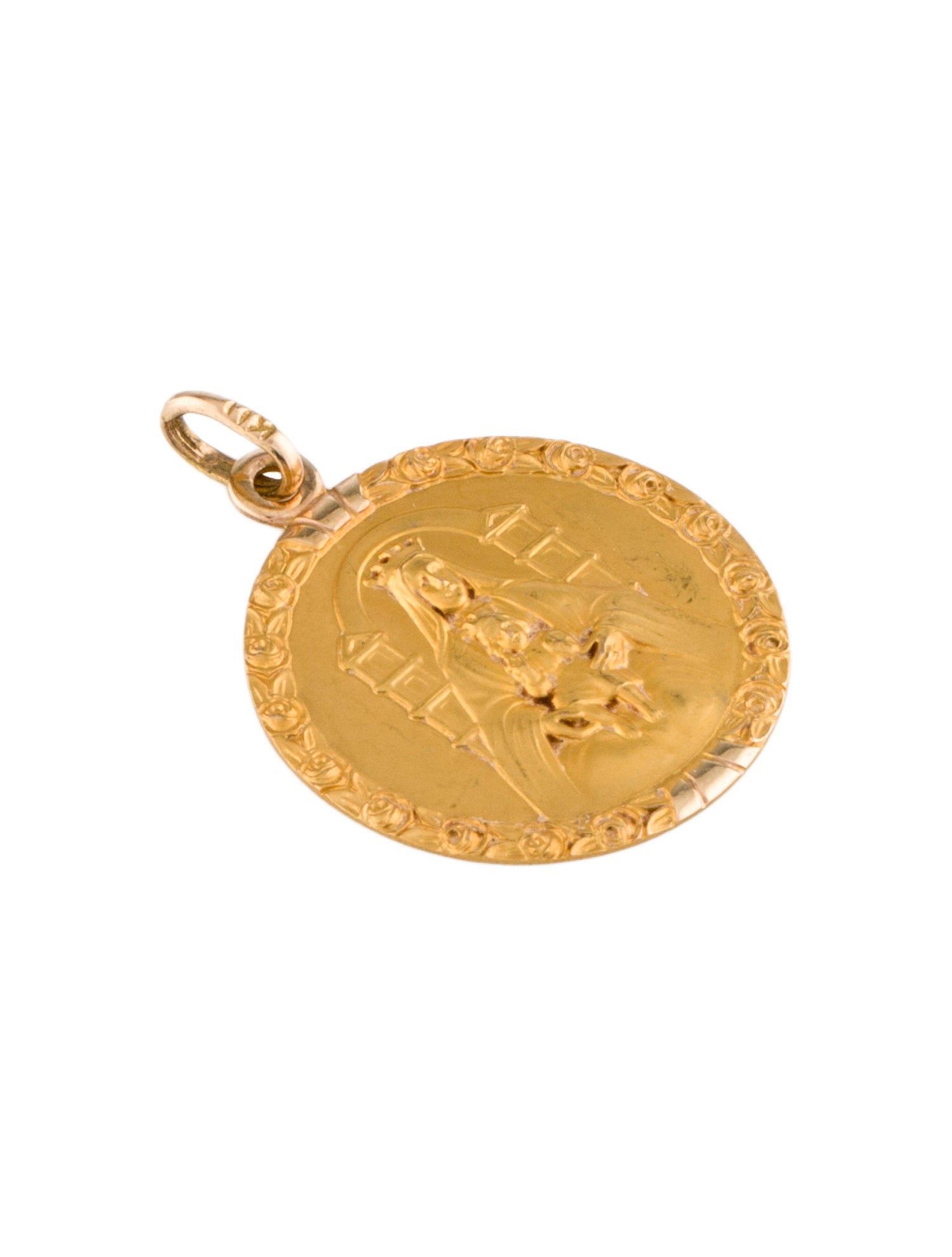 Pendant 10K Religious Medallion