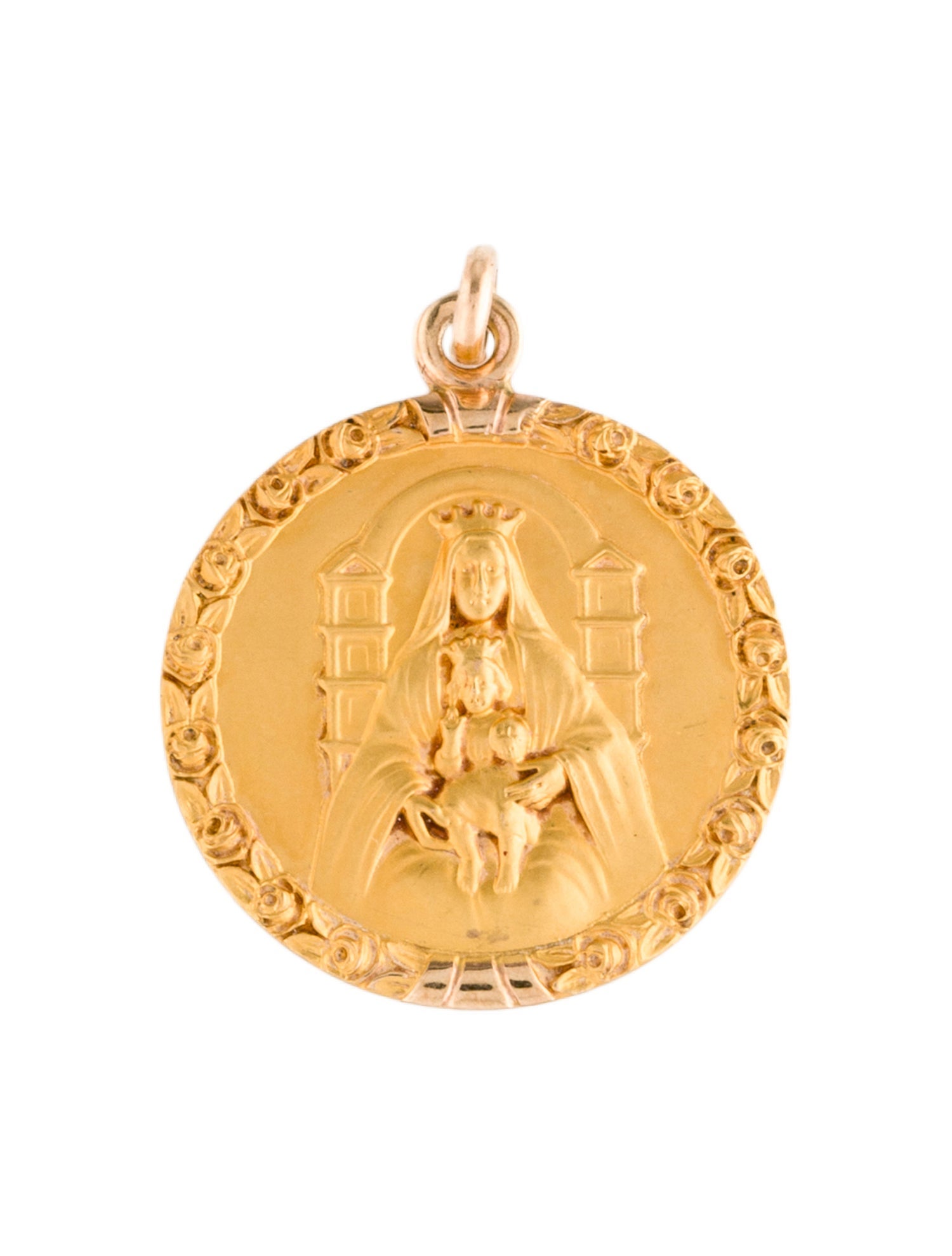 Pendant 10K Religious Medallion