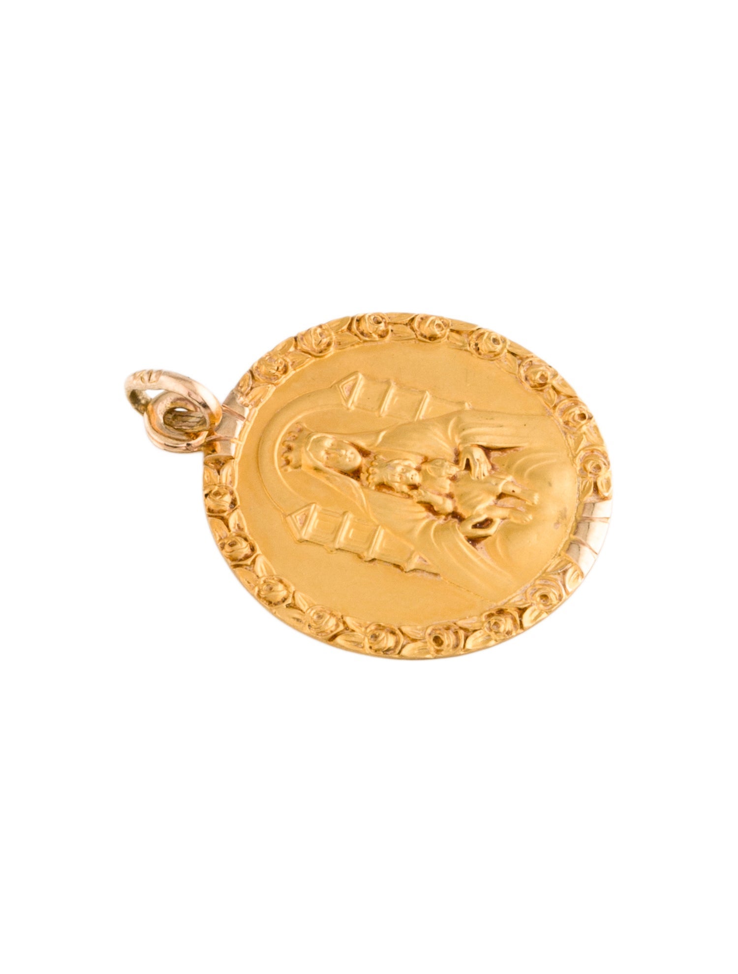 Pendant 10K Religious Medallion