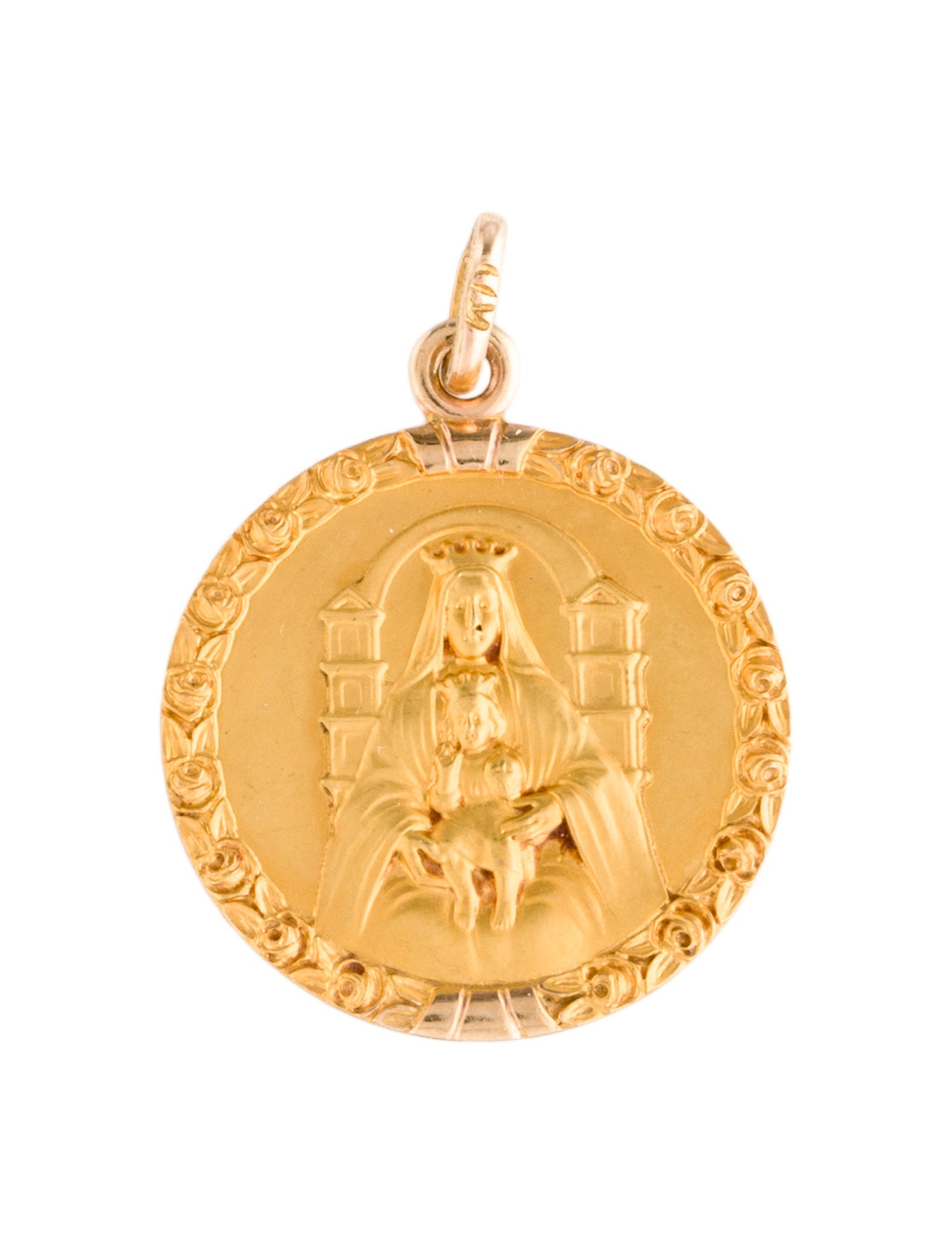Pendant 10K Religious Medallion