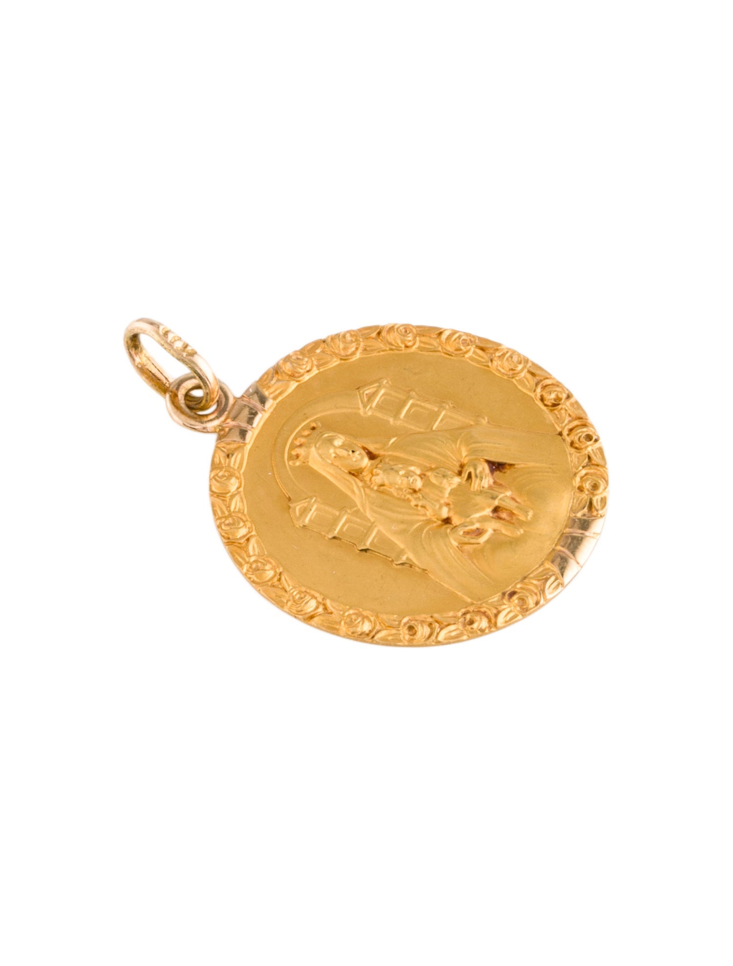 Pendant 10K Religious Medallion