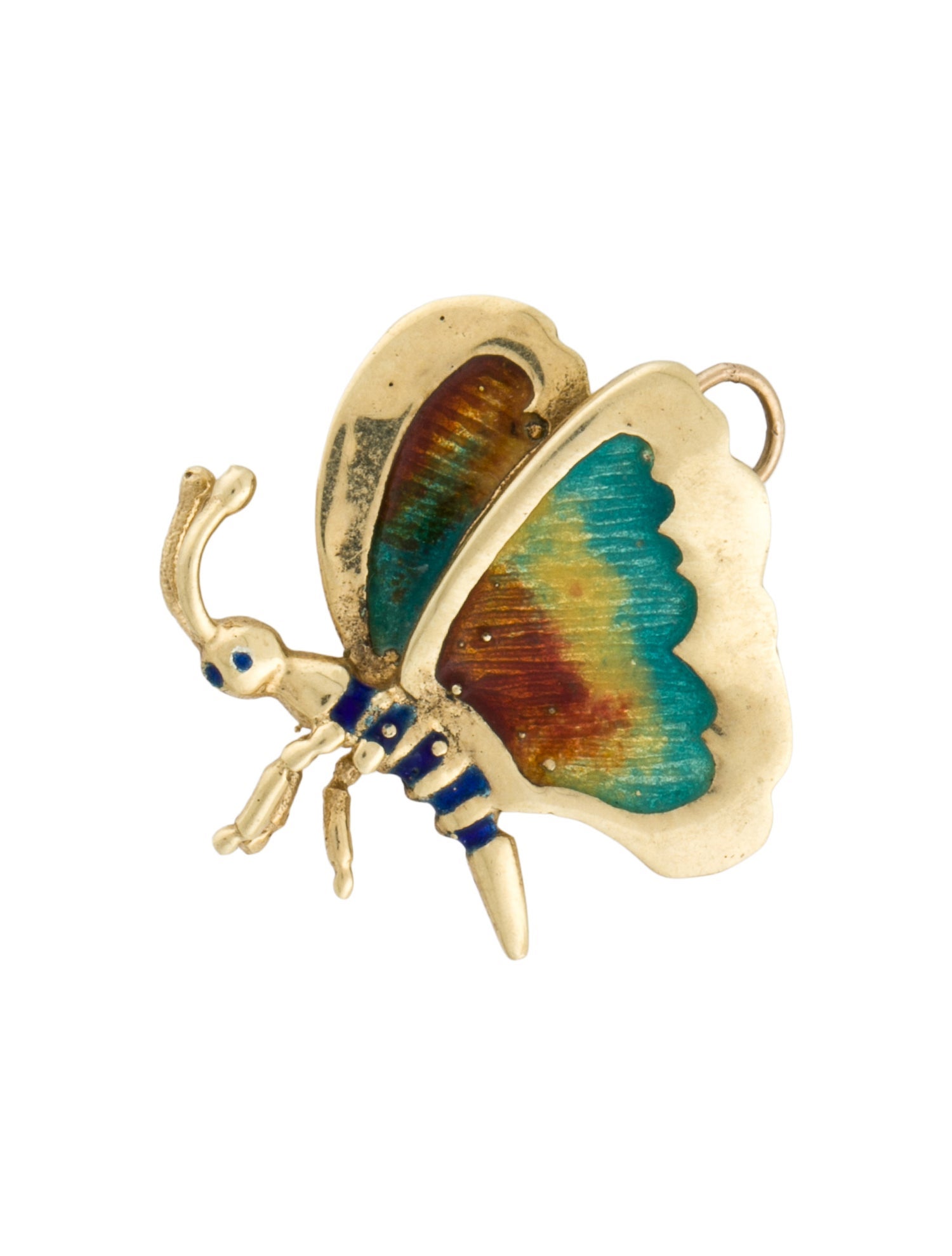Pendant 14K Enamel Butterfly Charm