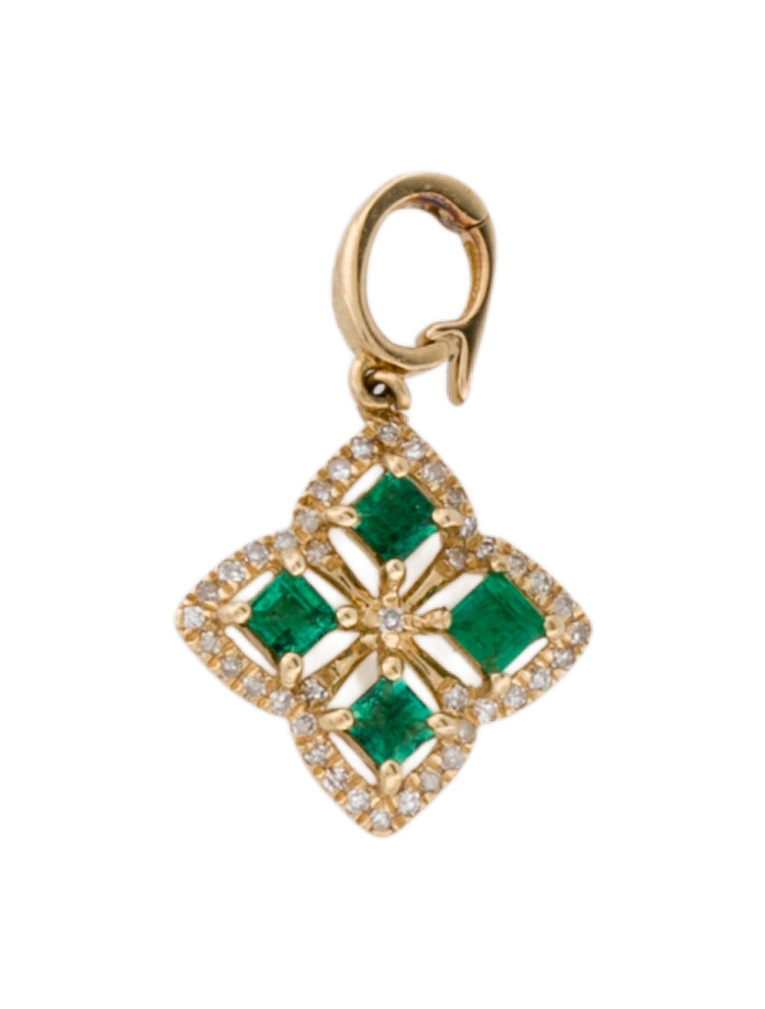 Pendant 18K Emerald & Diamond