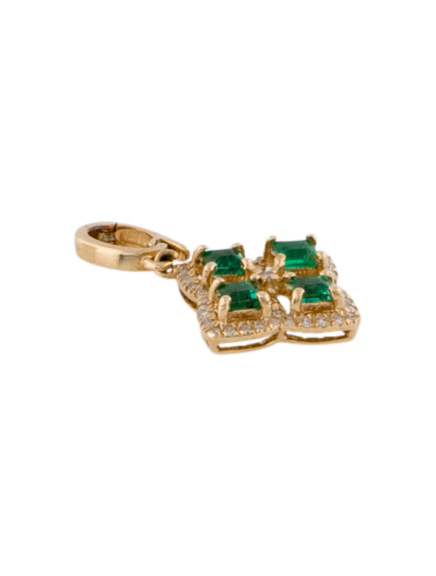 Pendant 18K Emerald & Diamond
