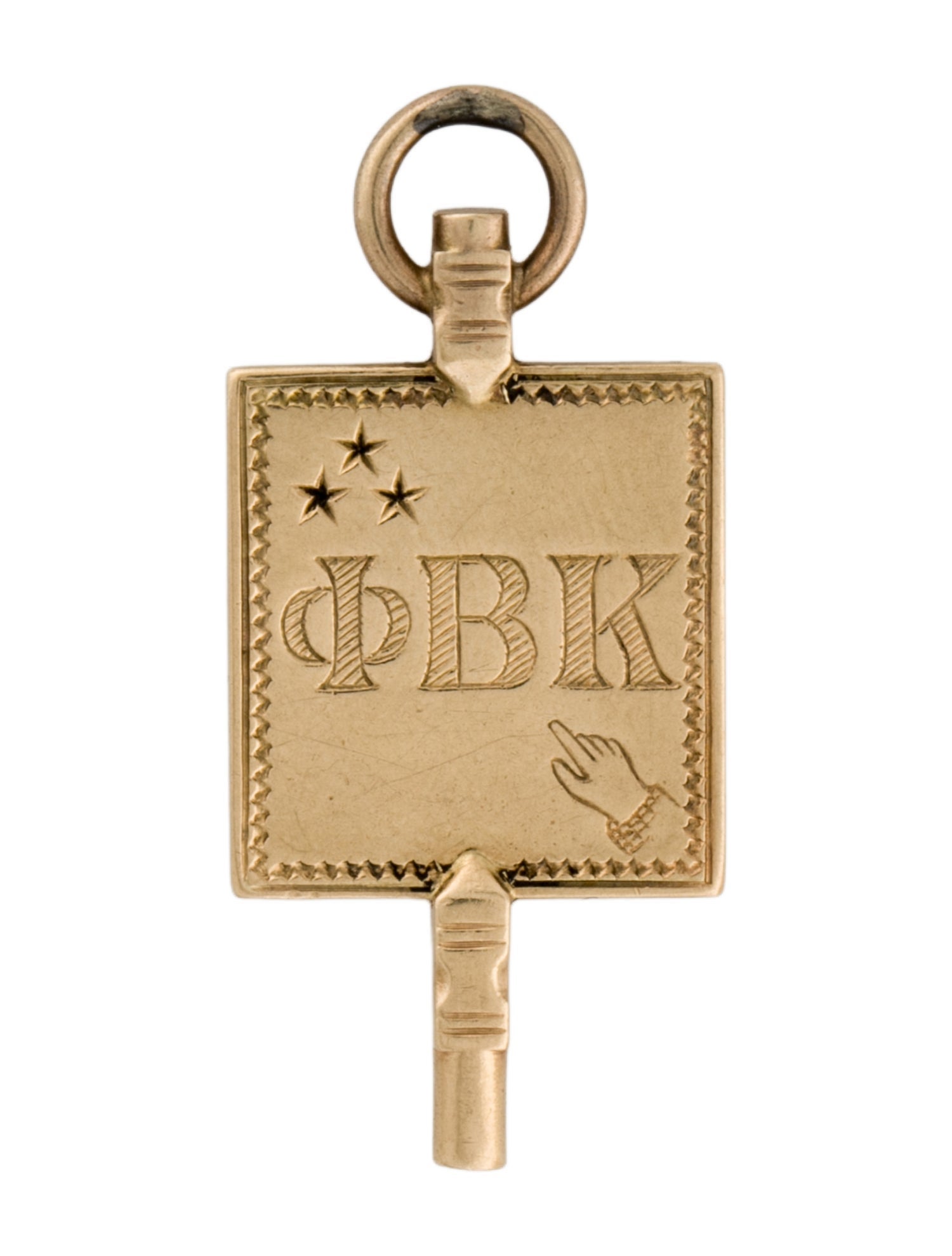 Pendant 14K Phi Beta Kappa Fraternity Fob Pendant