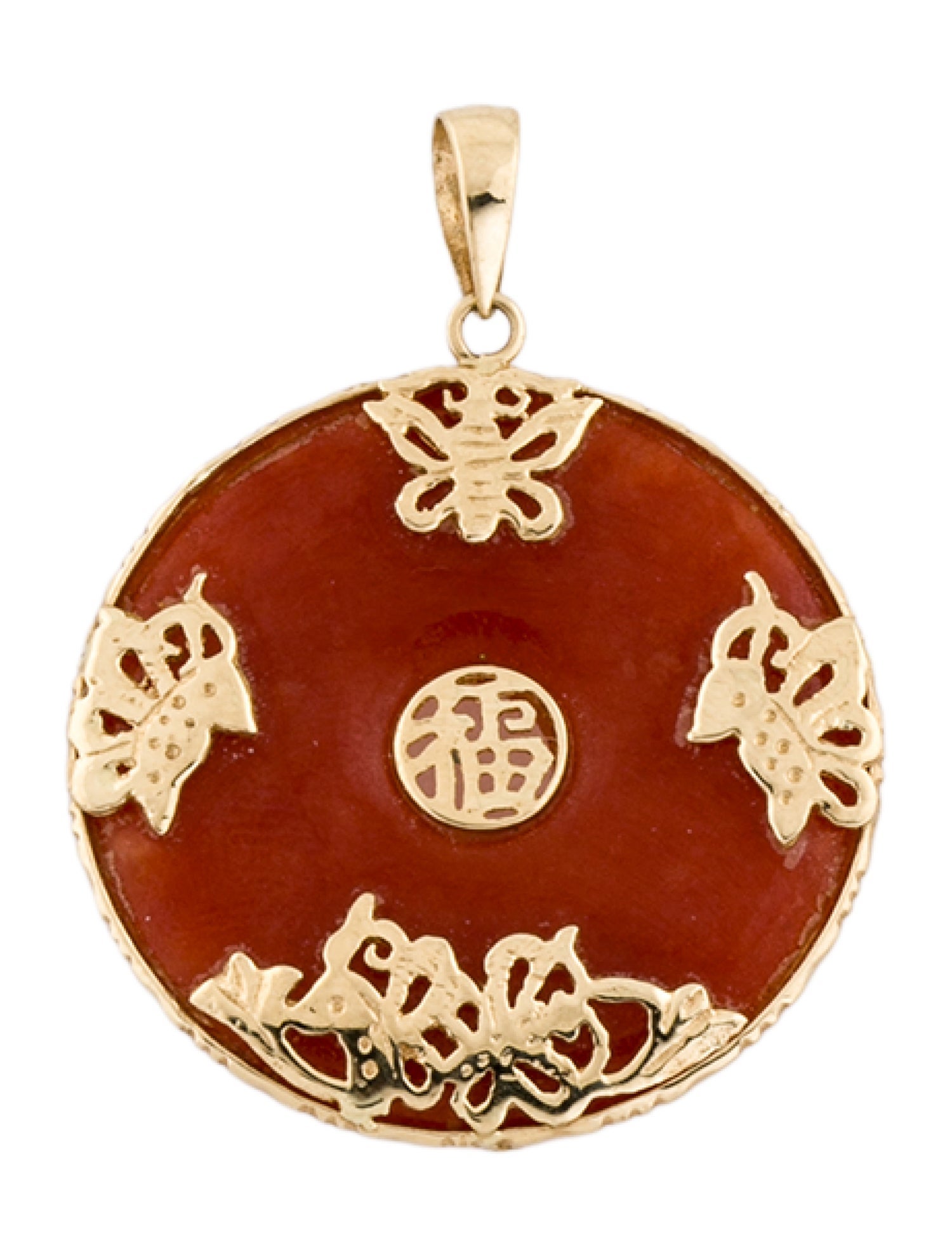 Pendant 14K Dyed Jadeite