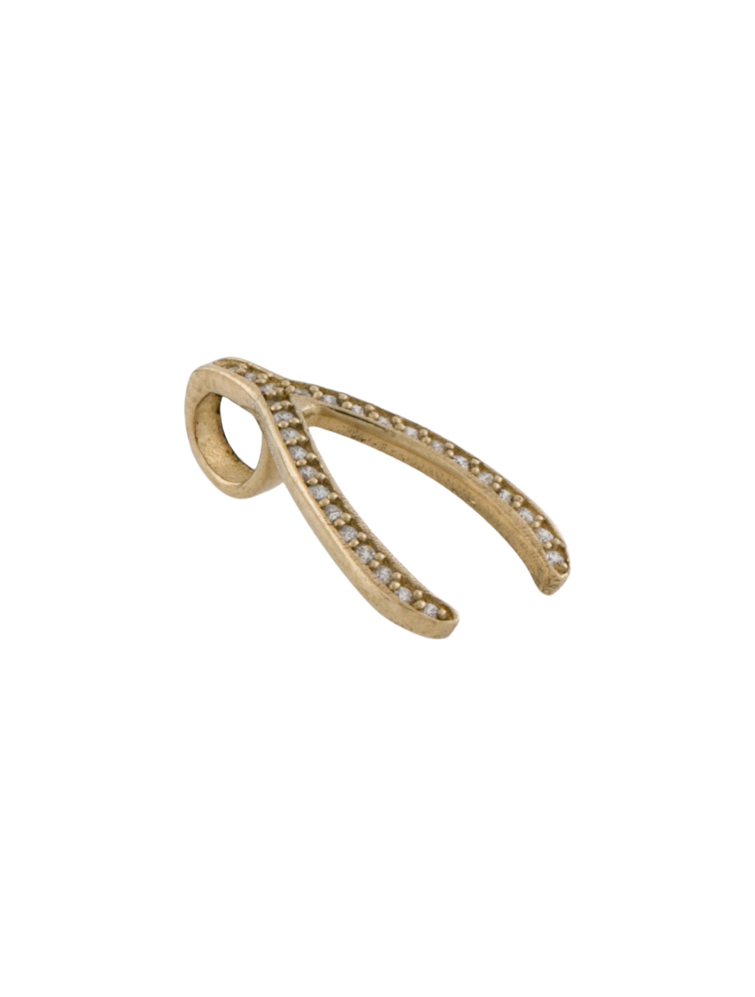 Pendant 14K Diamond Wishbone