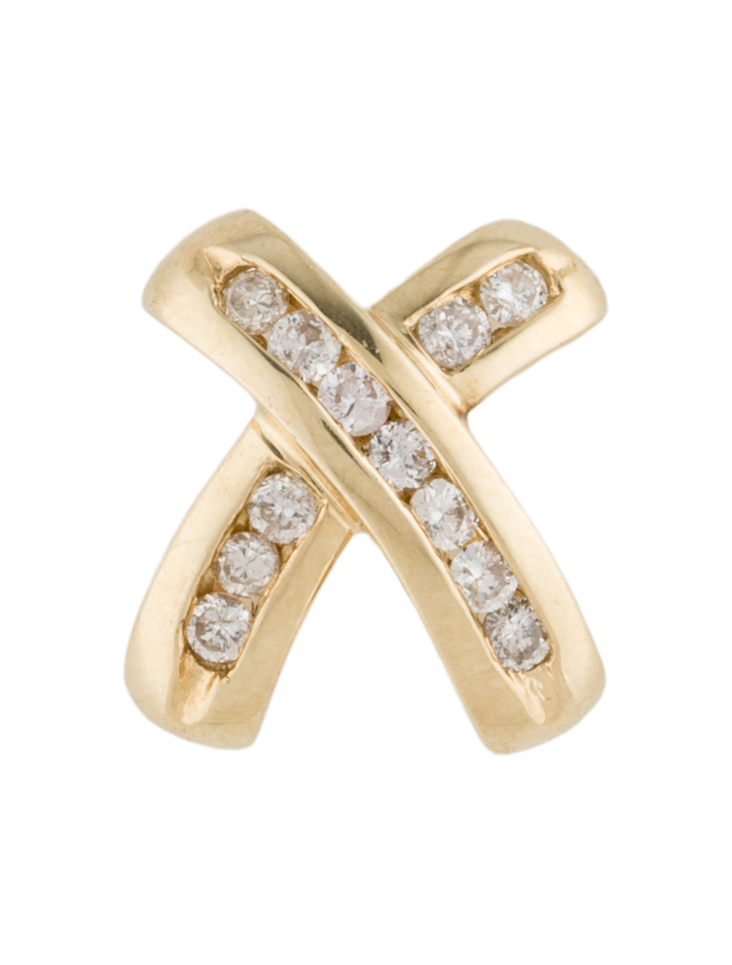 Pendant 14K Diamond "X" Slider